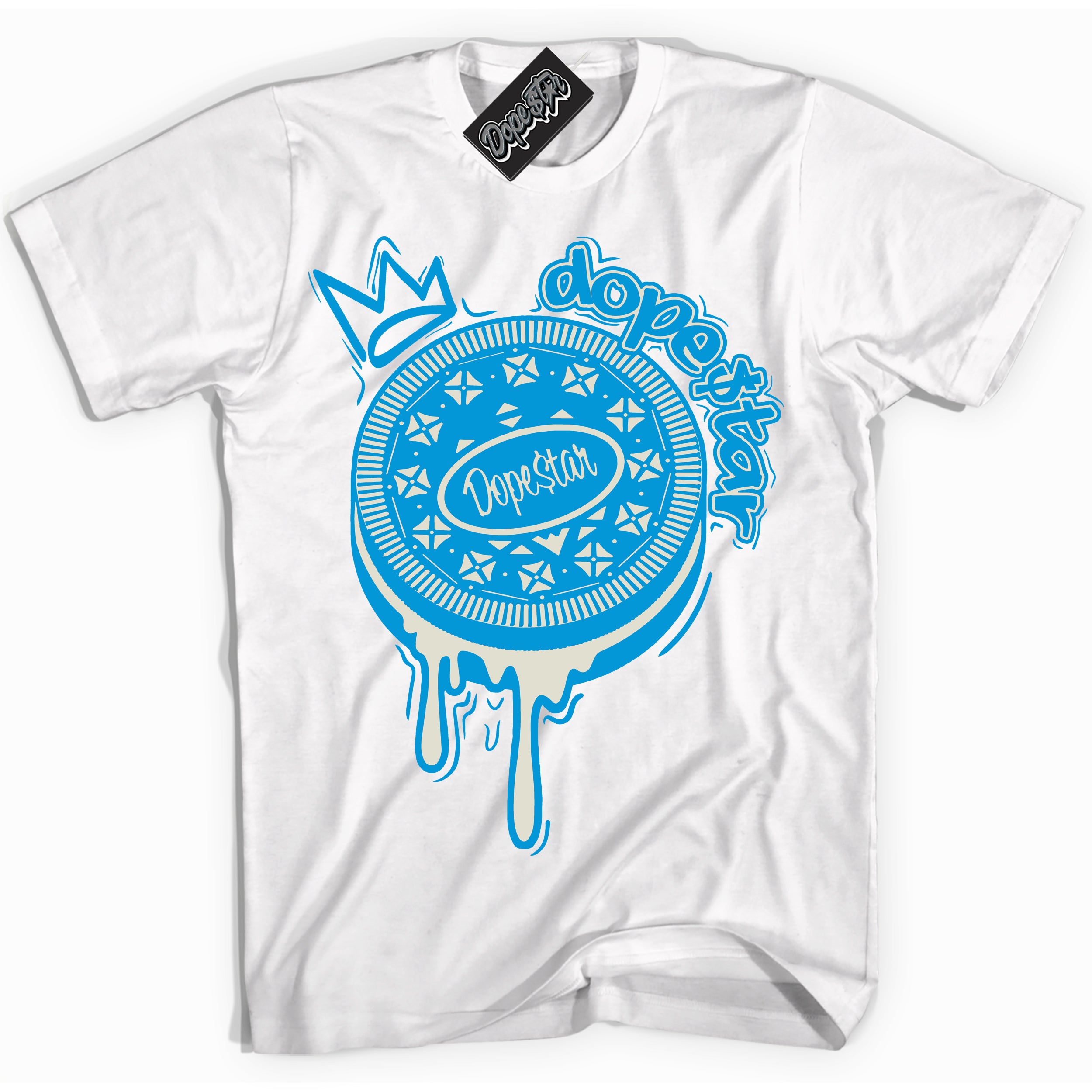 Dunk Low Coconut Milk University Blue 'Oreo DS' Shirt – White Streetwear T-Shirt | Sneaker Matching Tee for Dunk Low Coconut Milk University Blue | Urban Fashion for Sneakerheads | Men's & Women's Streetwear Outfit by Sneaker Shirts Outlet.