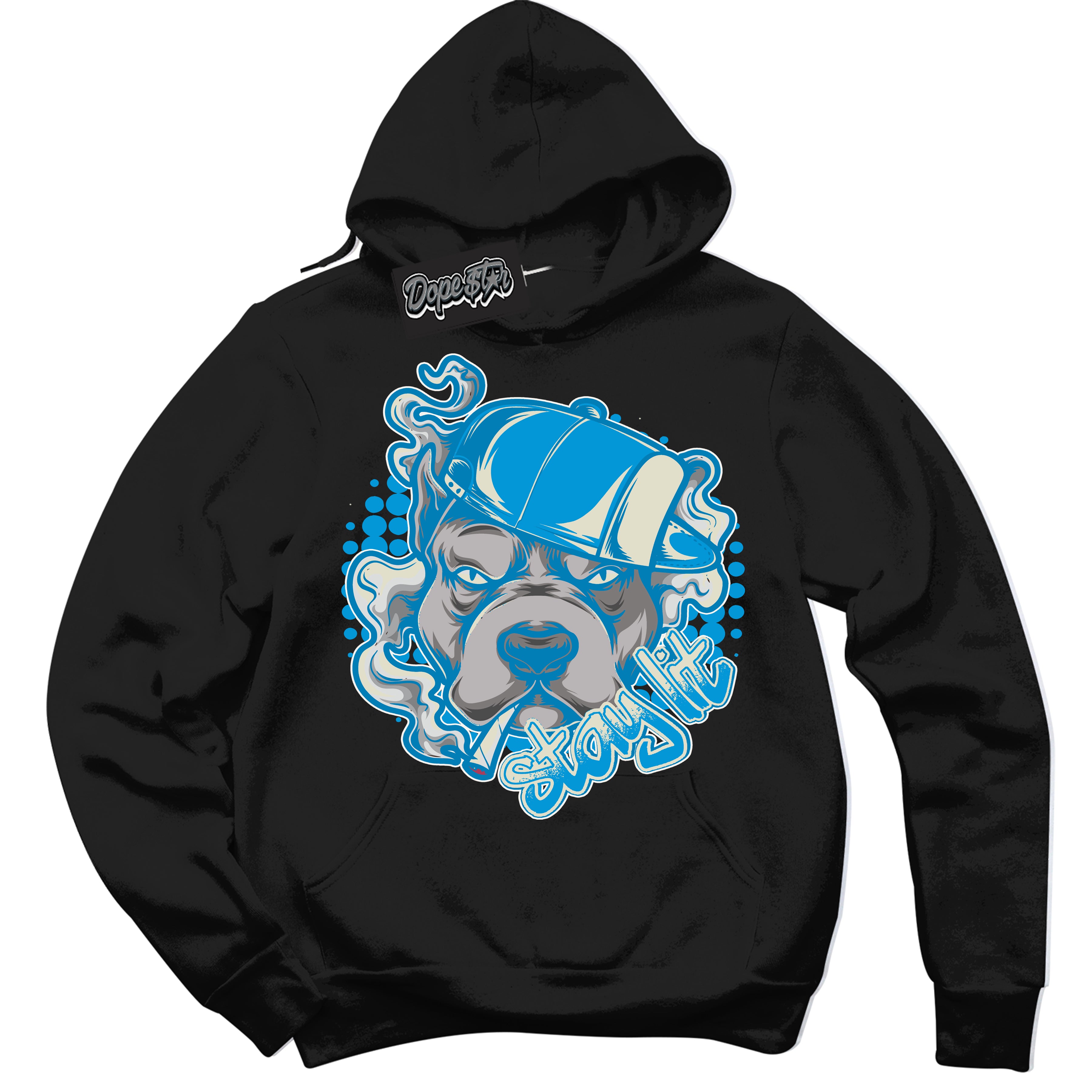 Dunk Low Coconut Milk University Blue 'Stay Lit' Hoodie – Black Streetwear Sweatshirt | Sneaker Matching Hoodie for Dunk Low Coconut Milk University Blue | Urban Fashion for Sneakerheads | Men's & Women's Streetwear Outfit by Sneaker Shirts Outlet.