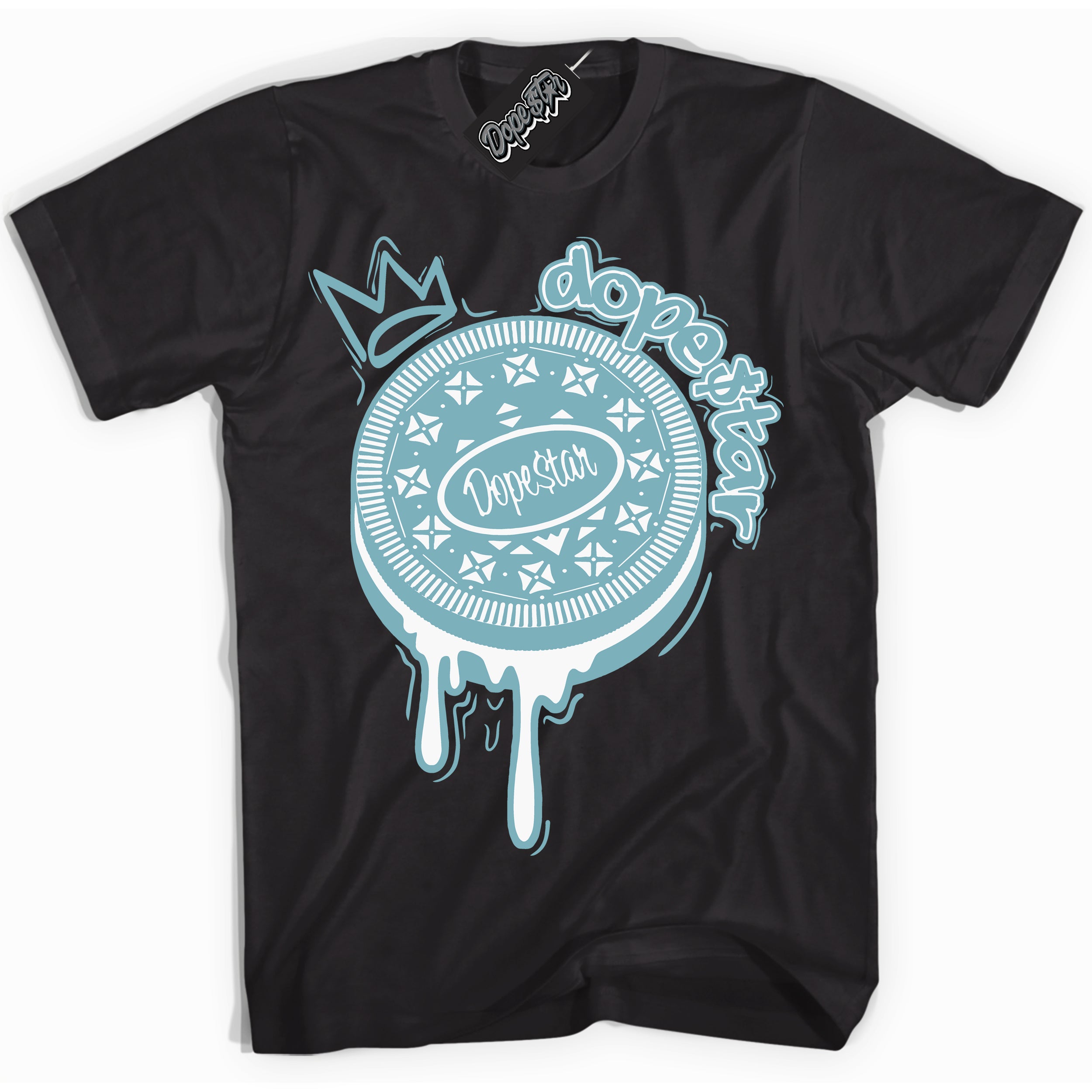 Cool Black Shirt with “Oreo DS” design that perfectly matches Denim Turquoise Dunk.