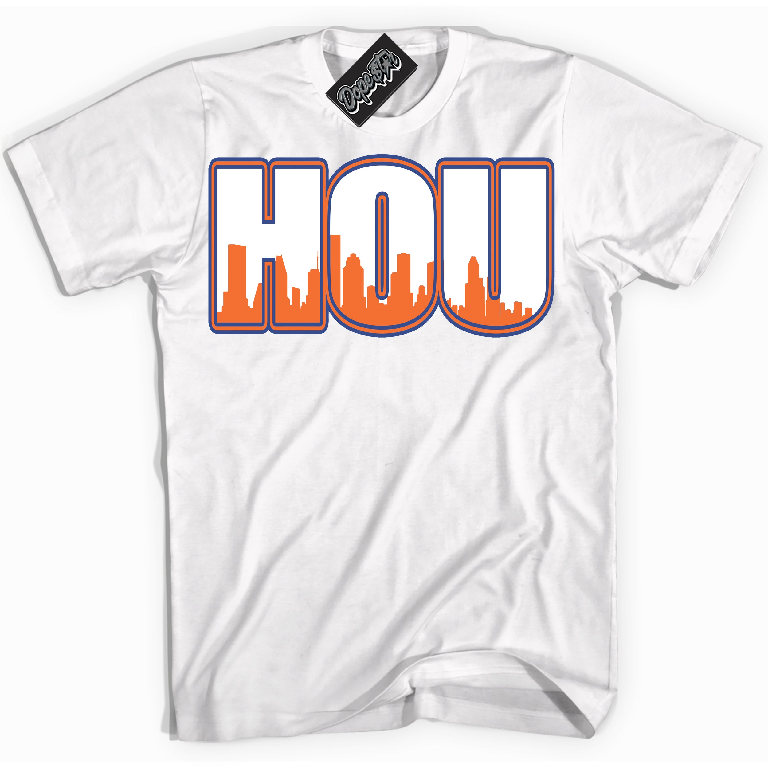 Cool White Shirt with “Houston” design that perfectly matches the Low Knicks Dunks.