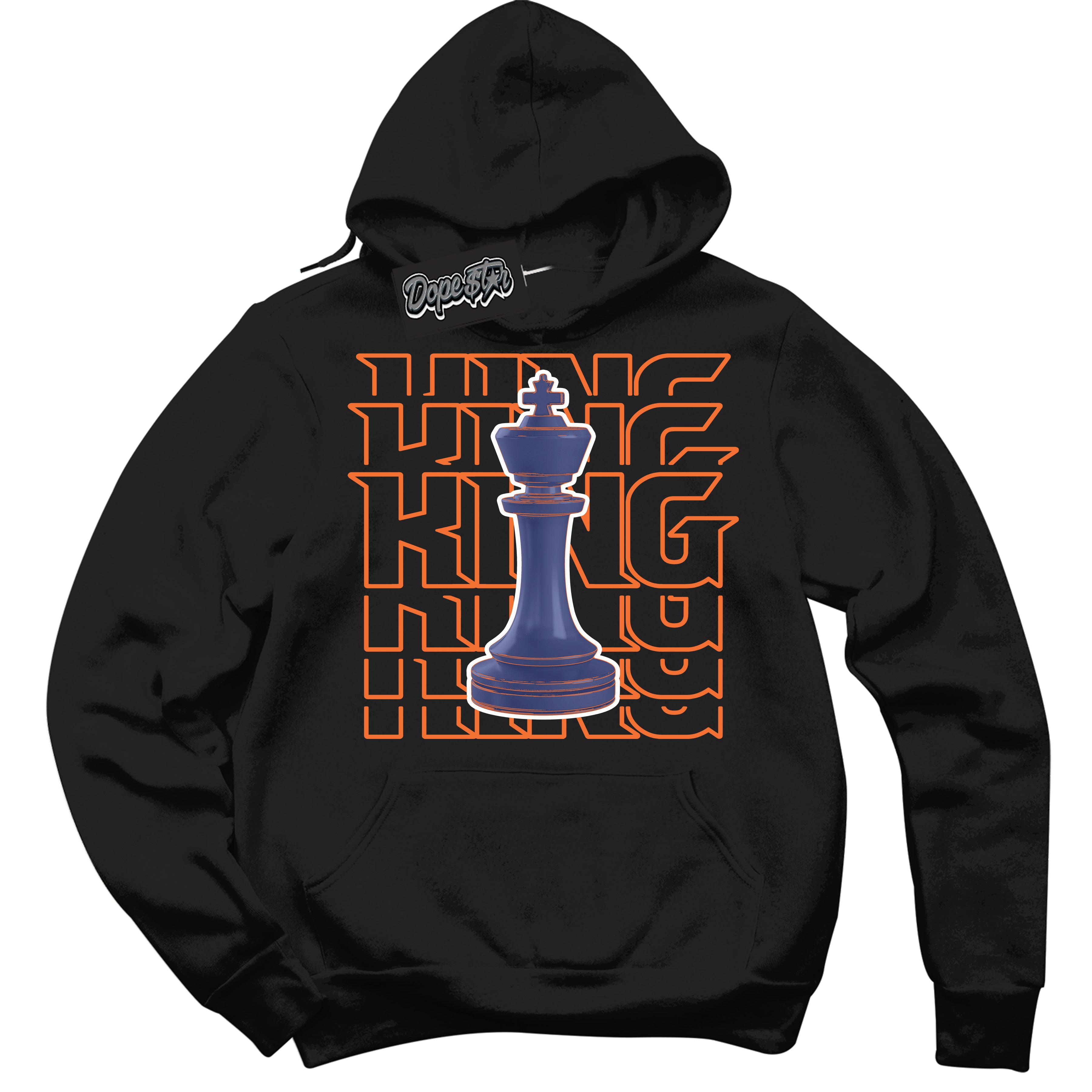 Cool Black Hoodie with “ King Chess ”  design that Perfectly Matches Low Knicks.
