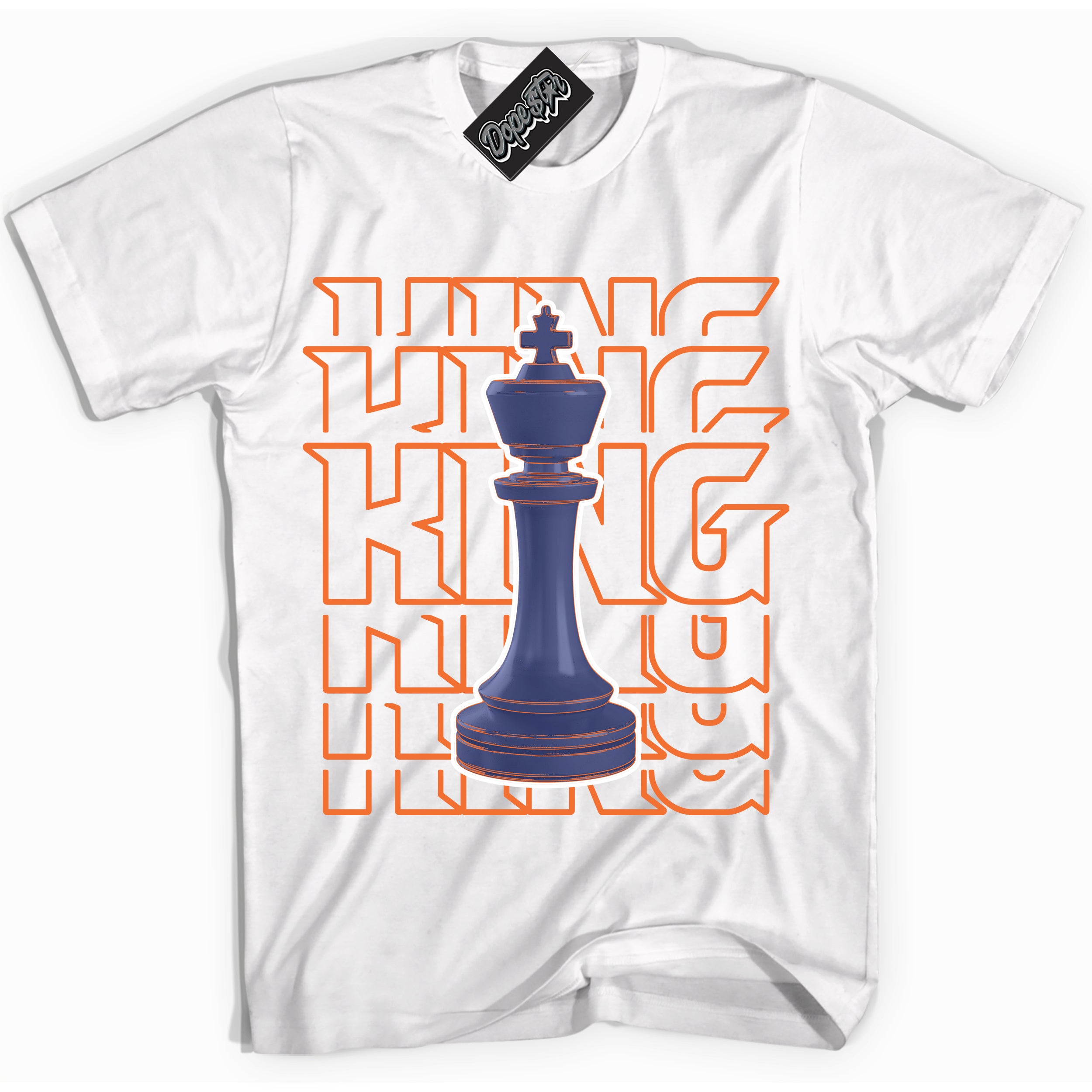 Cool White Shirt with “ King Chess ” design that perfectly matches Low Knicks.
