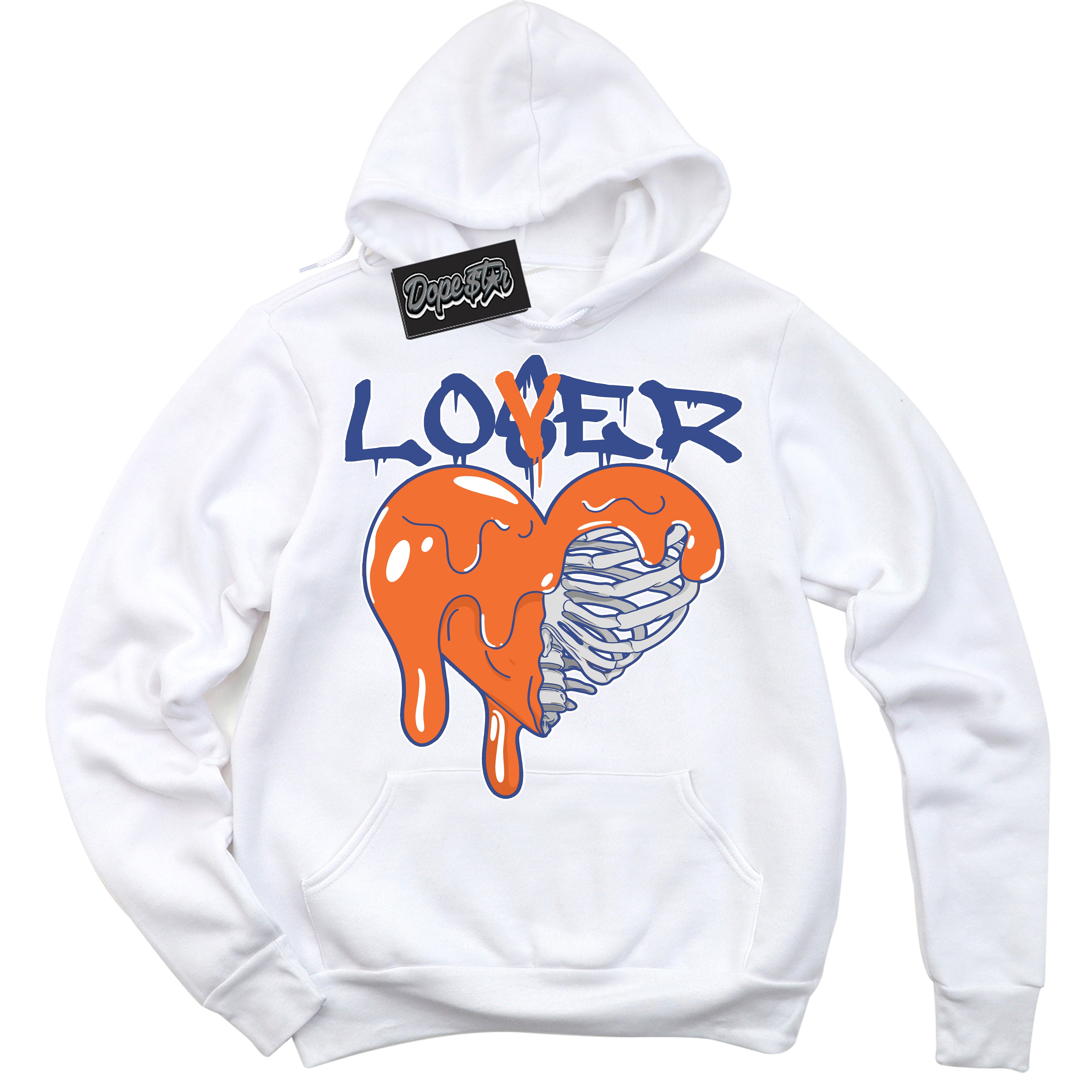 Cool White Hoodie with “ Lover Loser ”  design that Perfectly Matches Low Knicks.