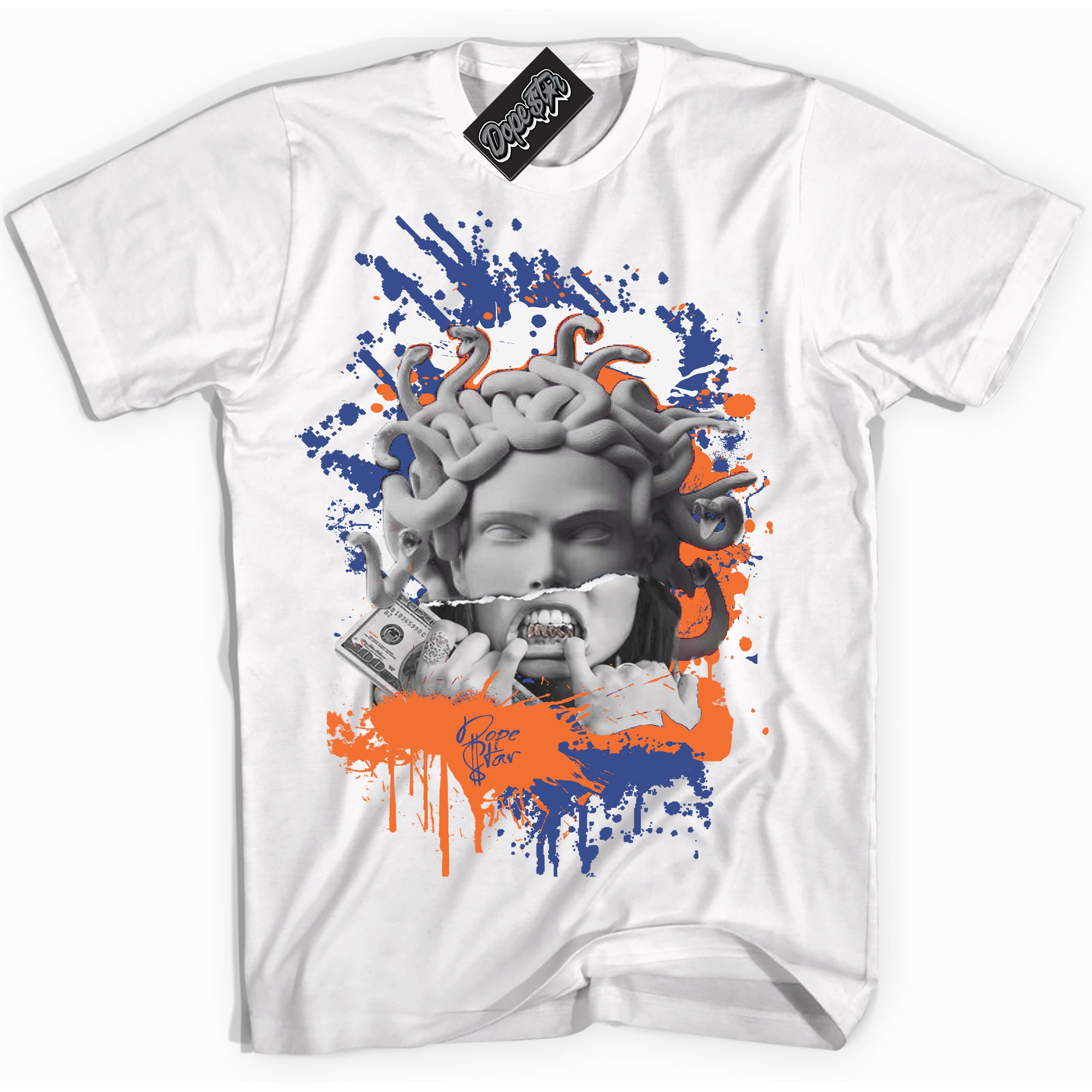 Cool White Shirt with “ Medusa ” design that perfectly matches Low Knicks.