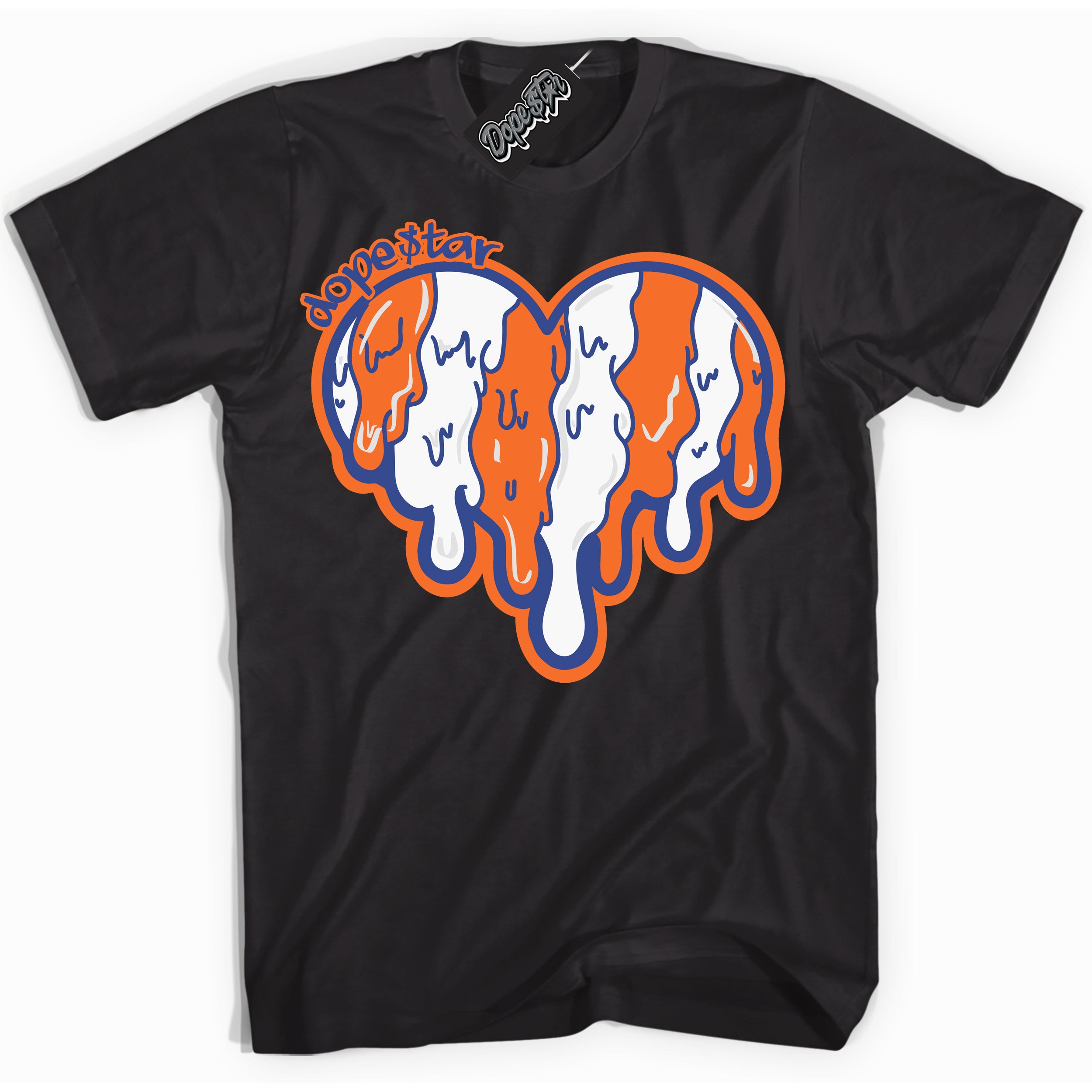 Cool Black Shirt with “ Melting Heart ” design that perfectly matches Low Knicks.