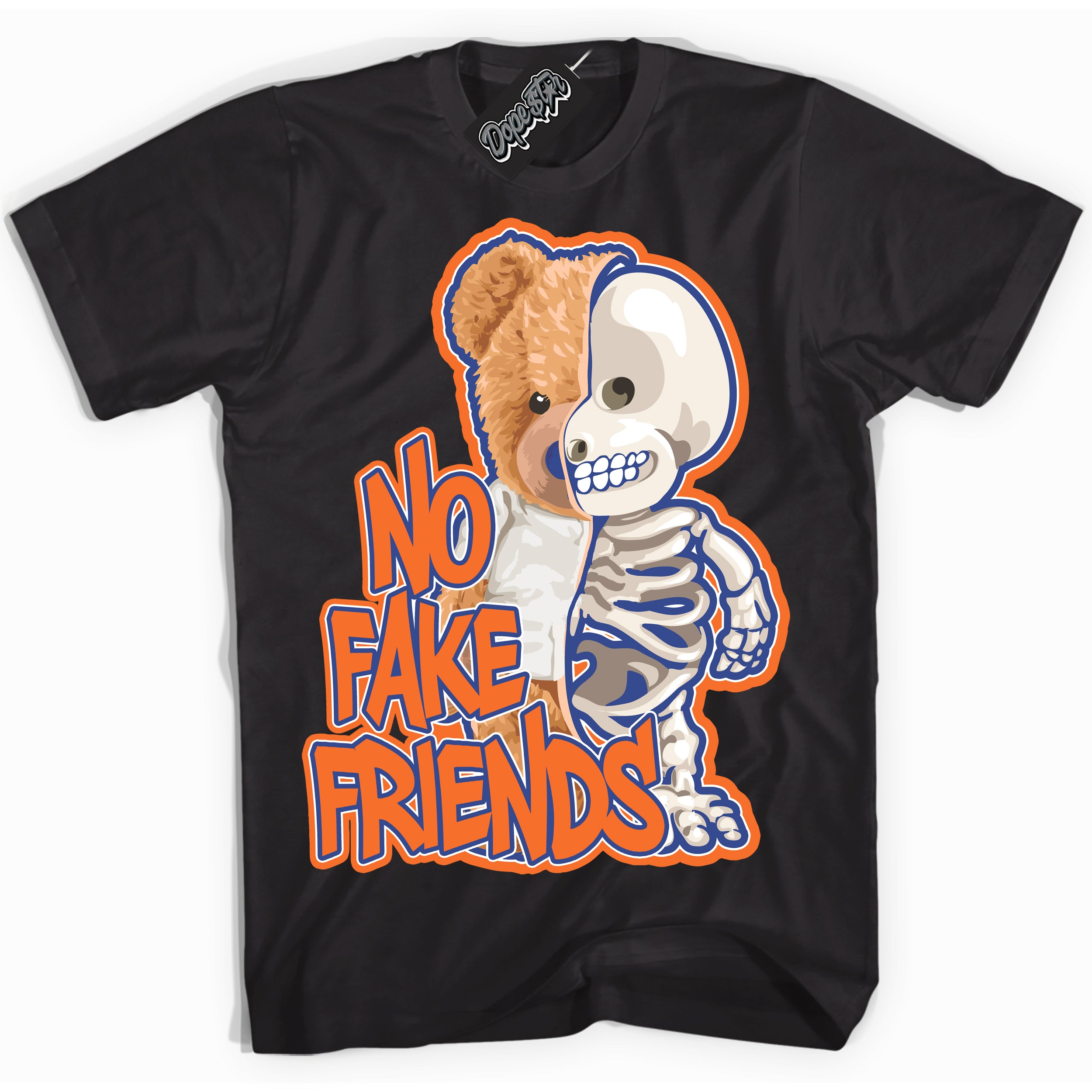 Cool Black Shirt with “ No Fake Friends ” design that perfectly matches Low Knicks.
