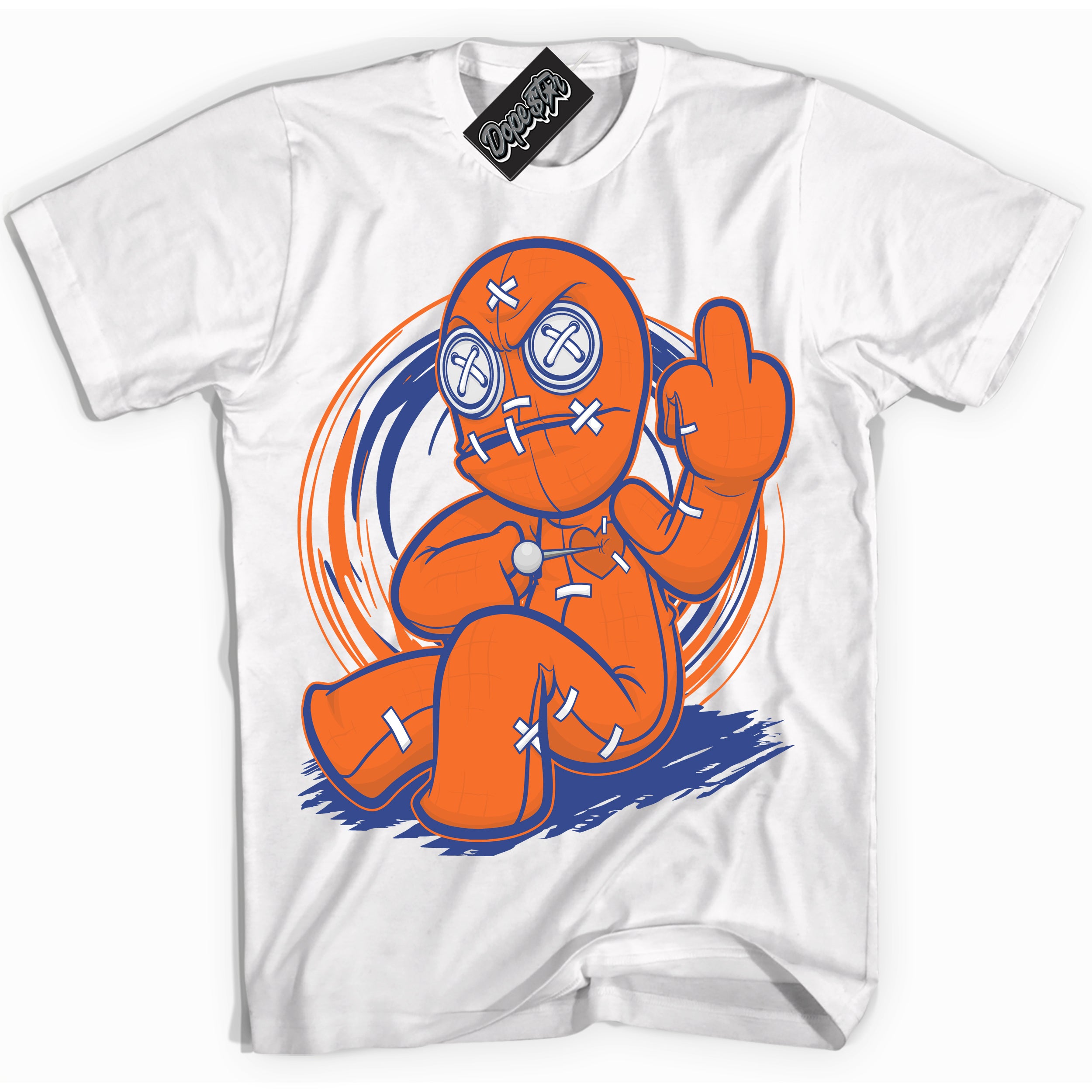 Cool White Shirt with “ Voodoo Doll ” design that perfectly matches Low Knicks.