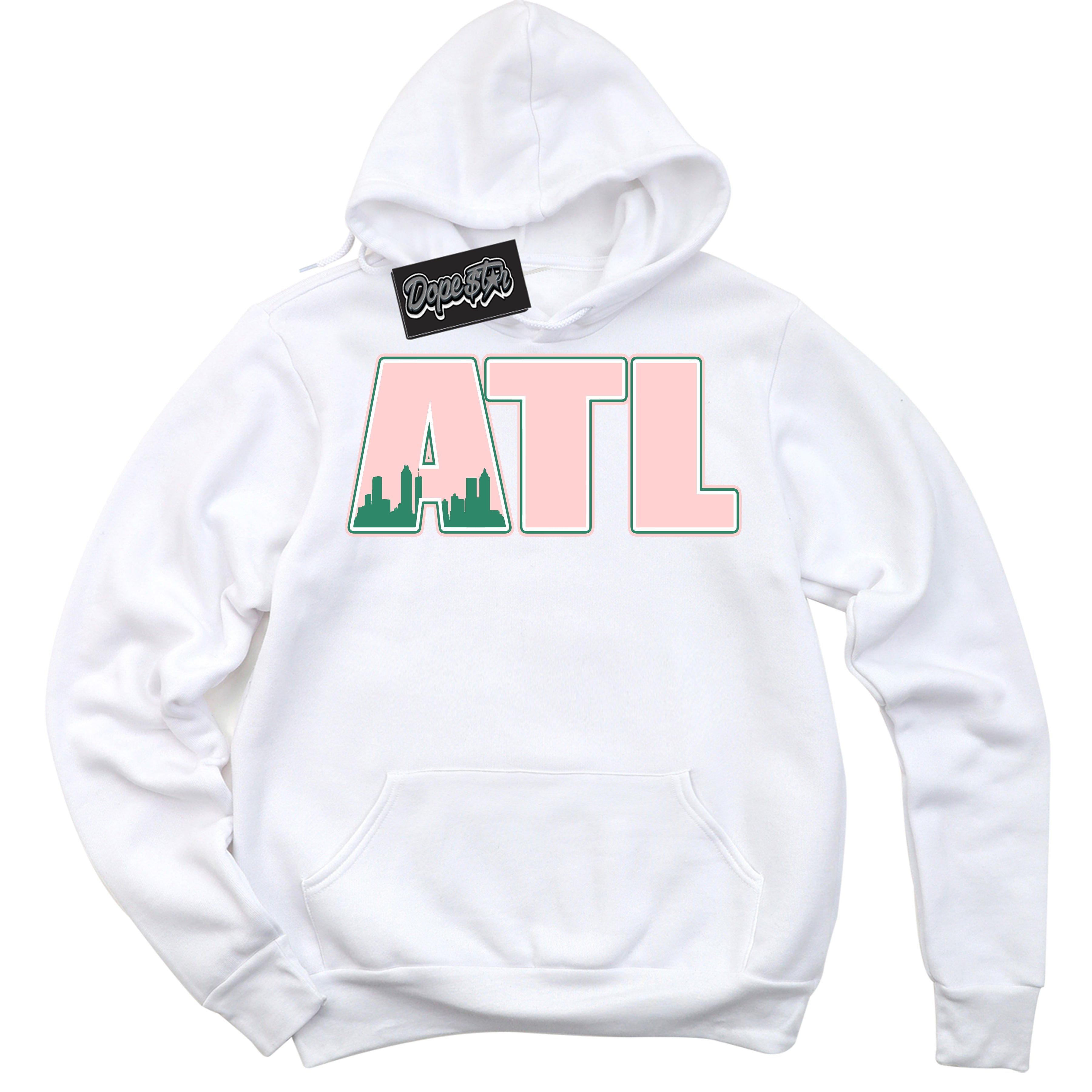 Cool White Hoodie with “ Atlanta ”  design that Perfectly Matches Malachite Dunks.