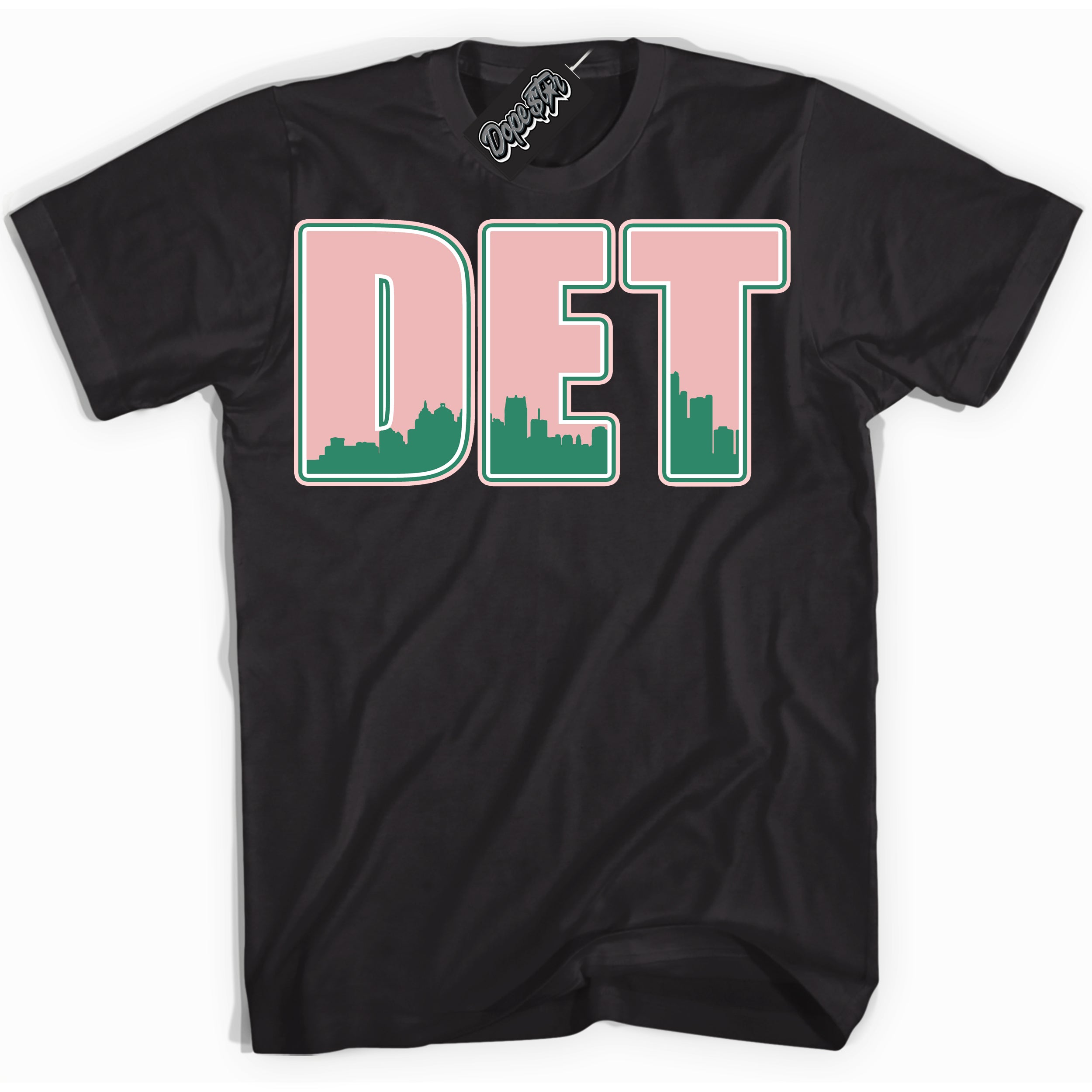 Cool Black Shirt with “ Detroit ” design that perfectly matches Malachite Dunks.