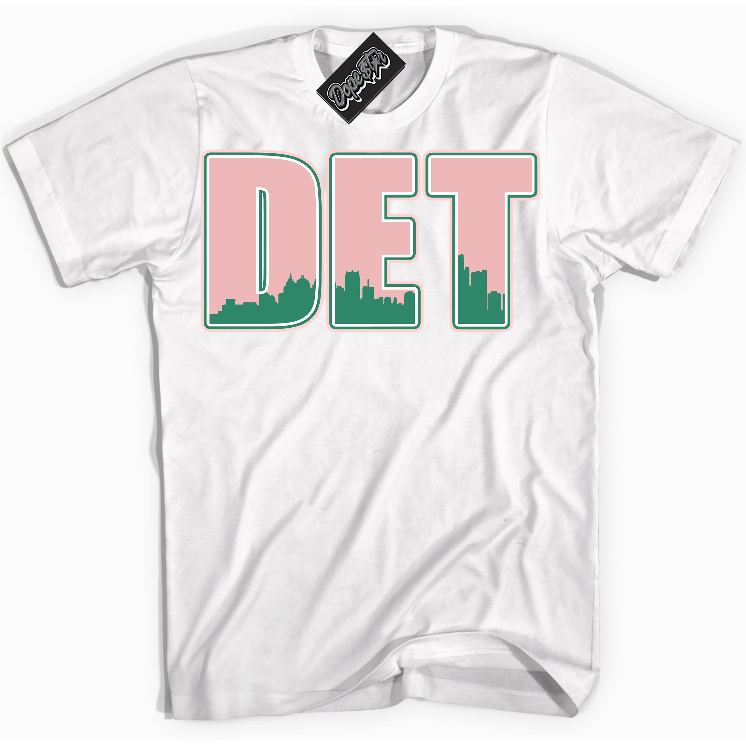 Cool White Shirt with “ Detroit ” design that perfectly matches Malachite Dunks.