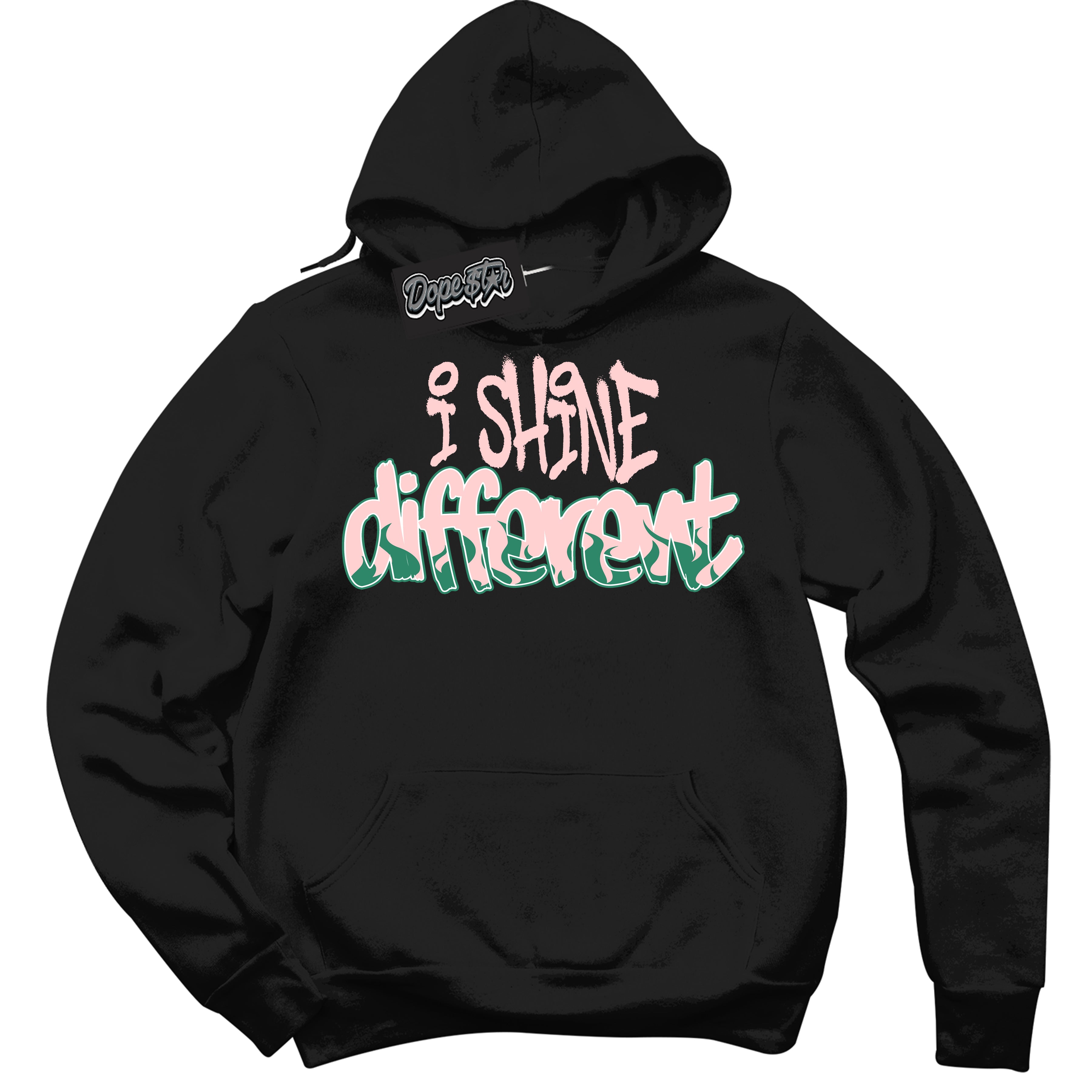 Cool Black Hoodie with “ I Shine Different ”  design that Perfectly Matches Malachite Dunks Dunks.