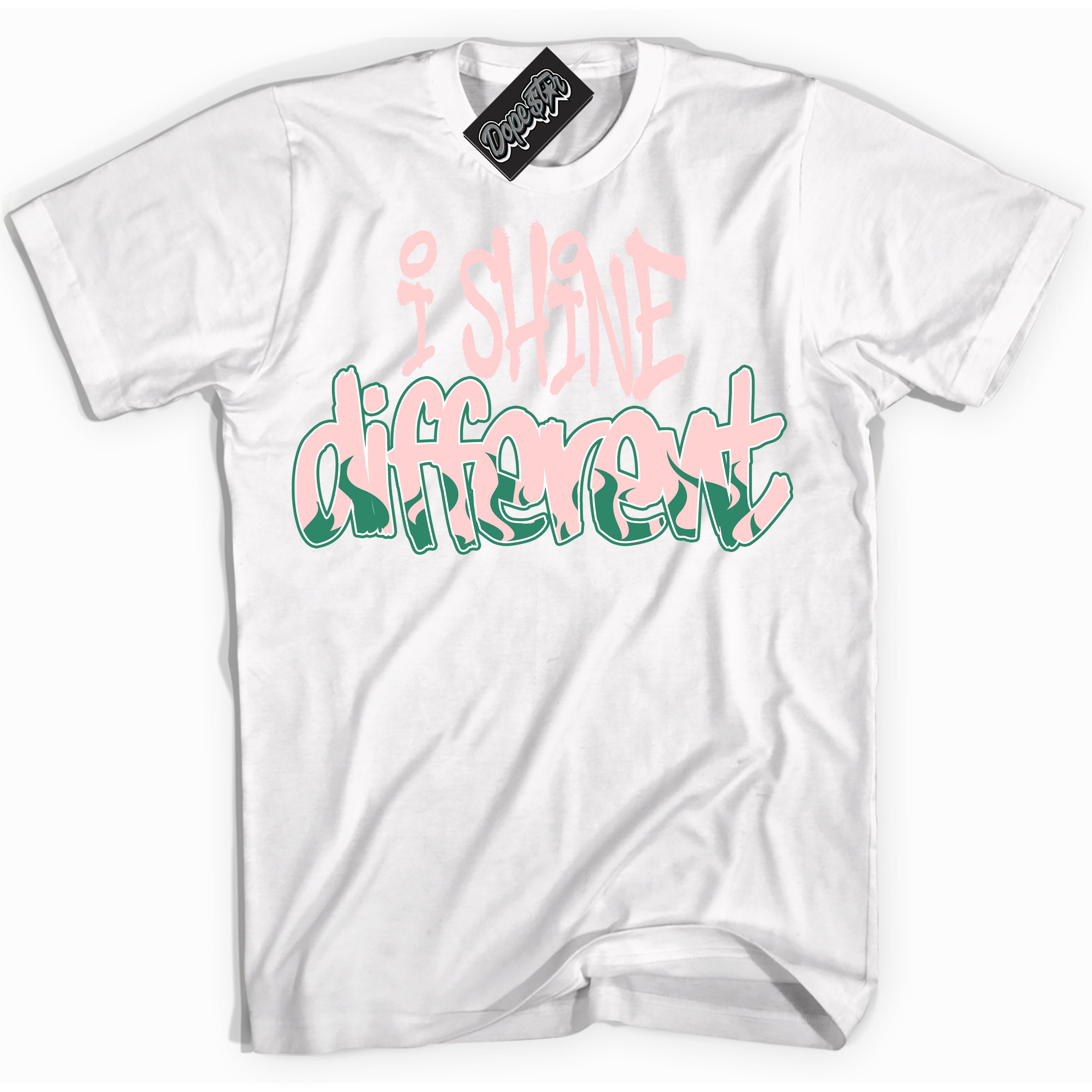 Cool White Shirt with “ I Shine Different ” design that perfectly matches Malachite Dunks Dunks.