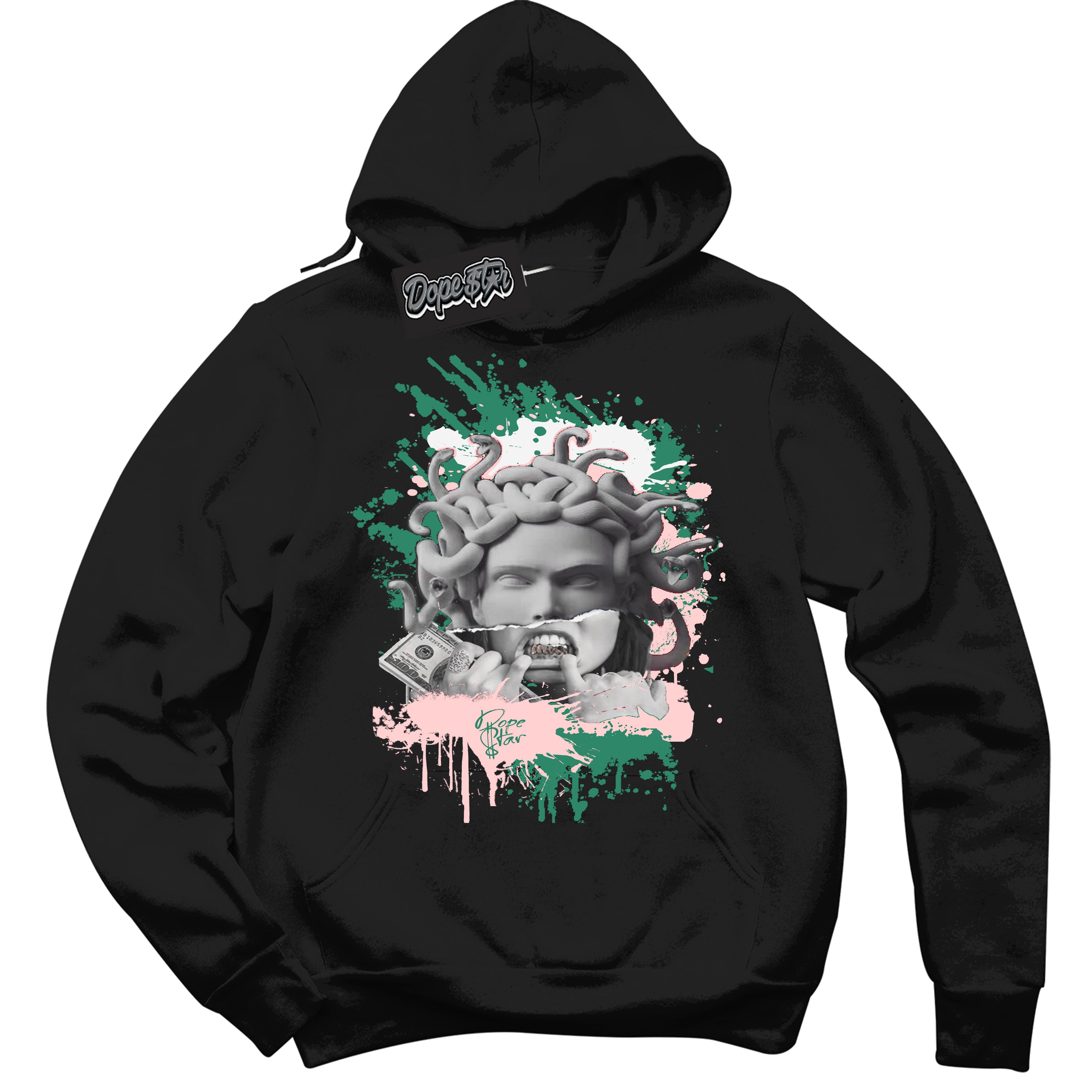 Cool Black Hoodie with “ Medusa ”  design that Perfectly Matches Malachite Dunks.