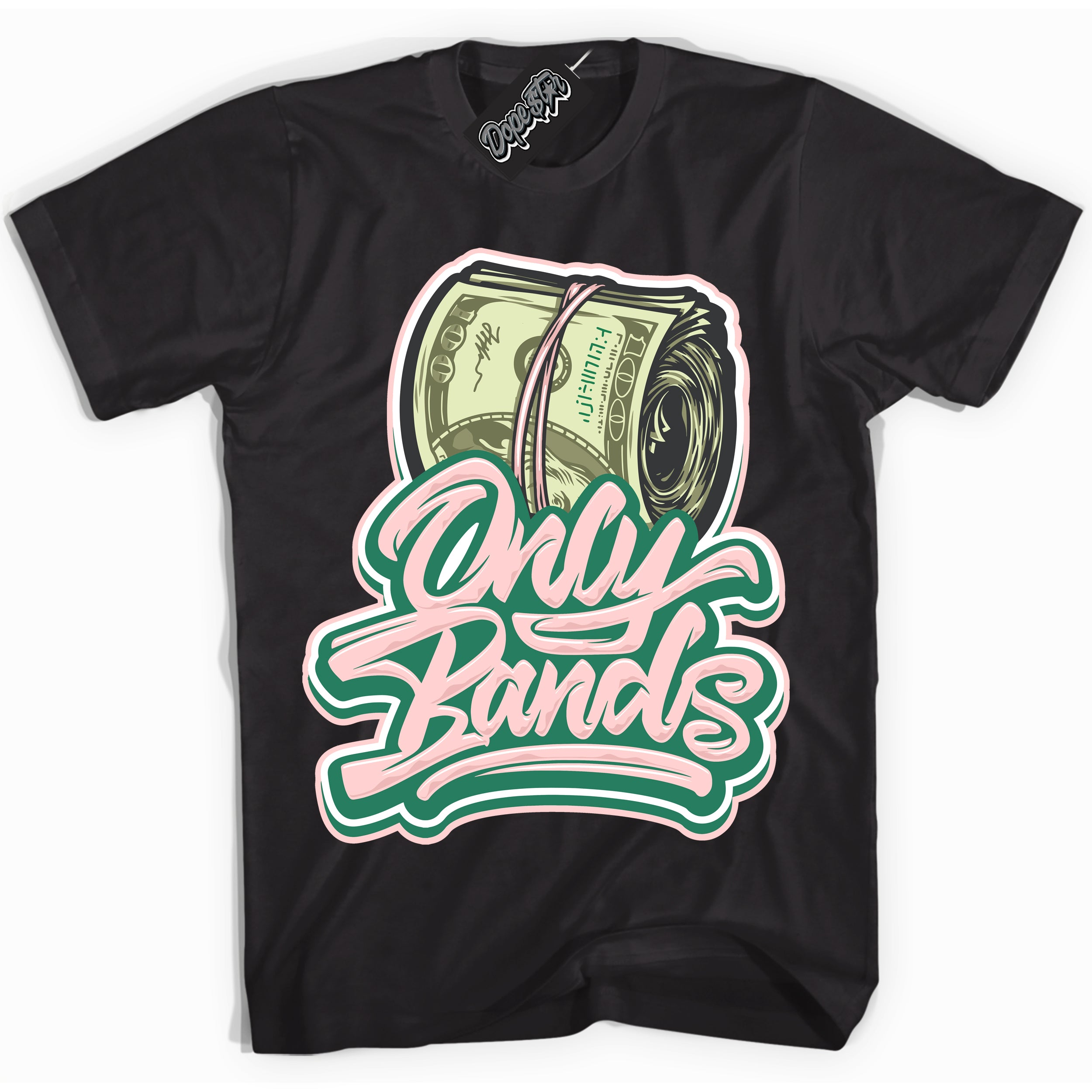 Cool Black Shirt with “ Only Bands ” design that perfectly matches Malachite Dunks.