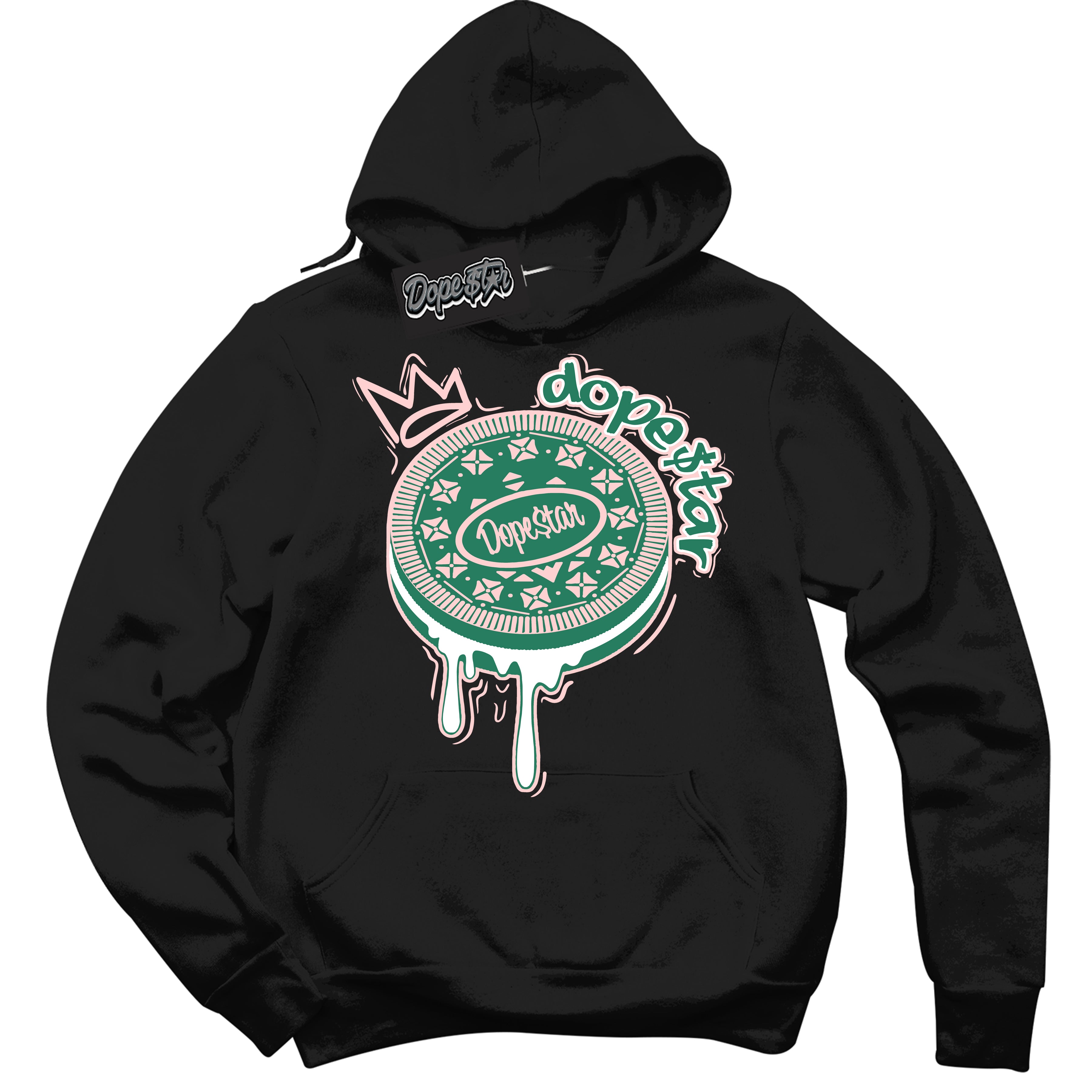 Cool Black Hoodie with “ Oreo DS ”  design that Perfectly Matches Malachite Dunks.