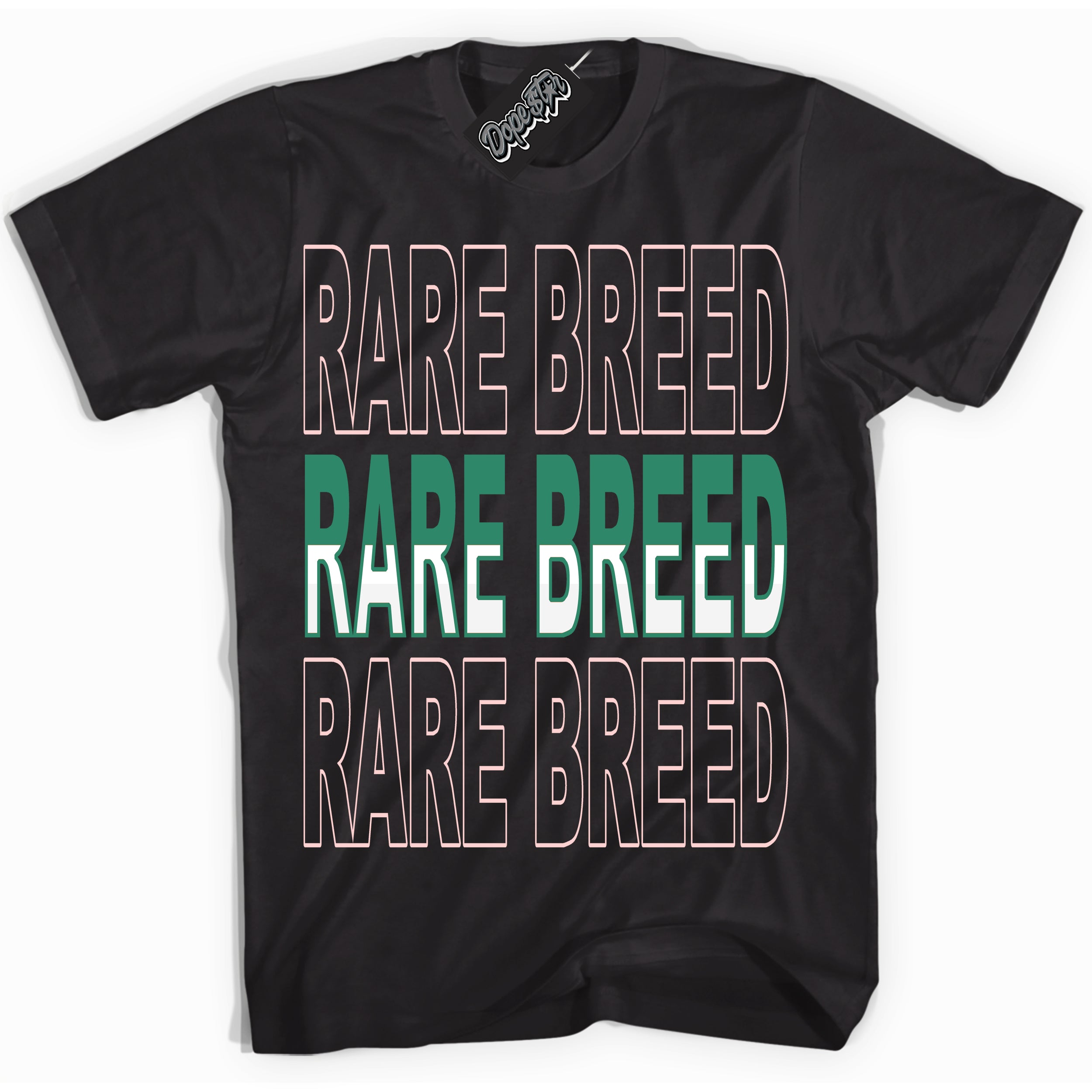 Cool Black Shirt with “ Rare Breed ” design that perfectly matches Malachite Dunks.