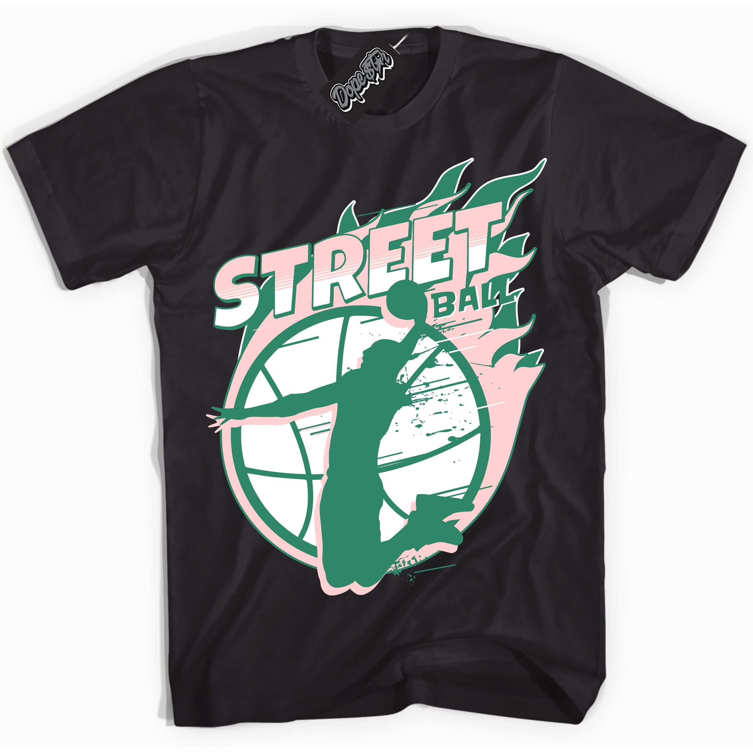 Cool Black Shirt with “ Street Ball ” design that perfectly matches Malachite Dunks.