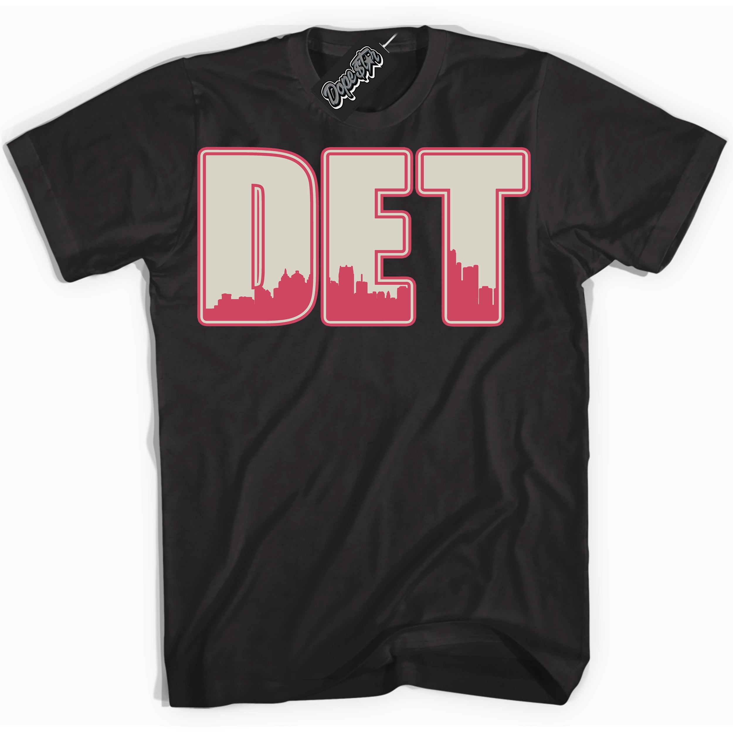 Cool Black Shirt with “Detroit” design that perfectly matches Next Nature Aster Pink Dunk.