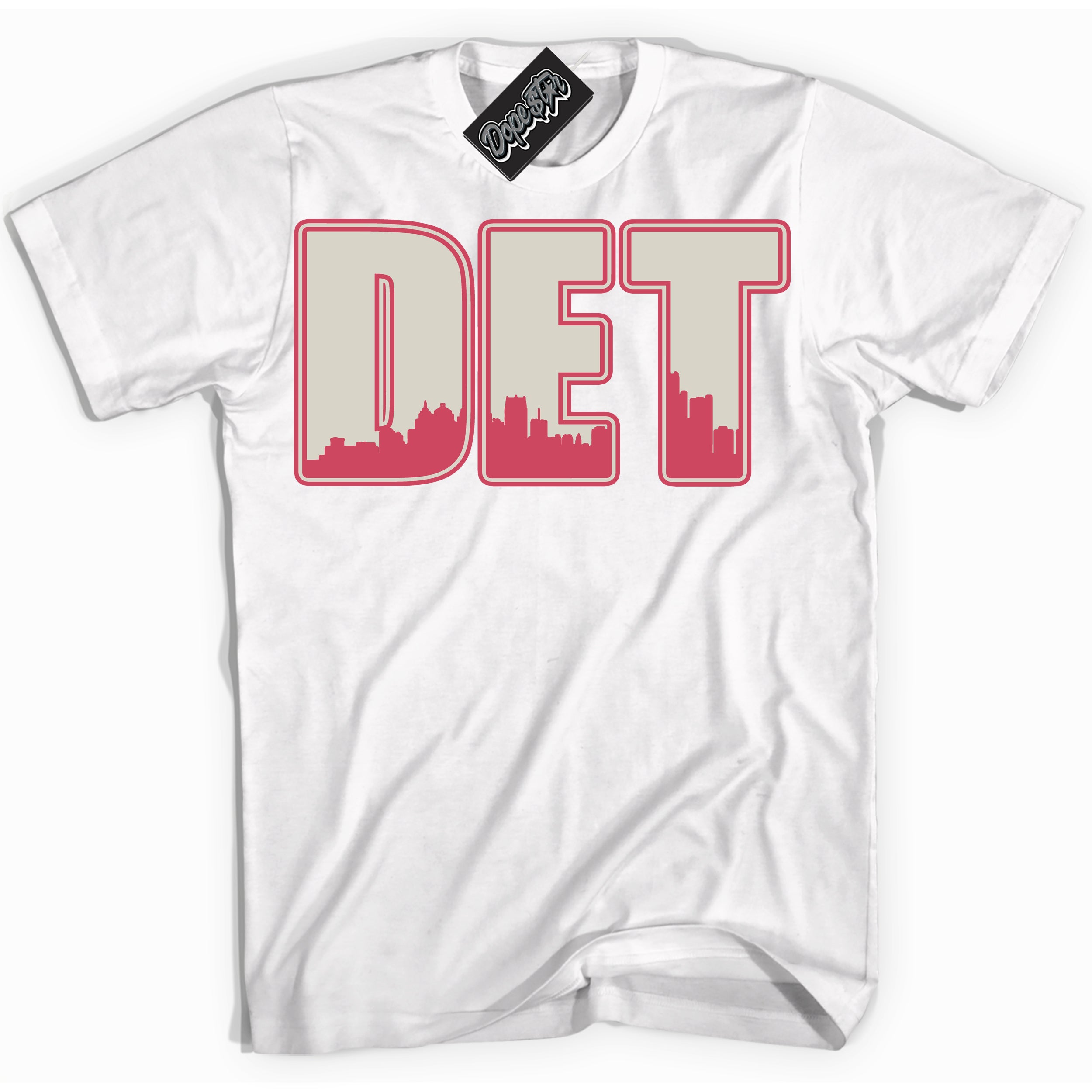 Cool White Shirt with “Detroit” design that perfectly matches Next Nature Aster Pink Dunk.