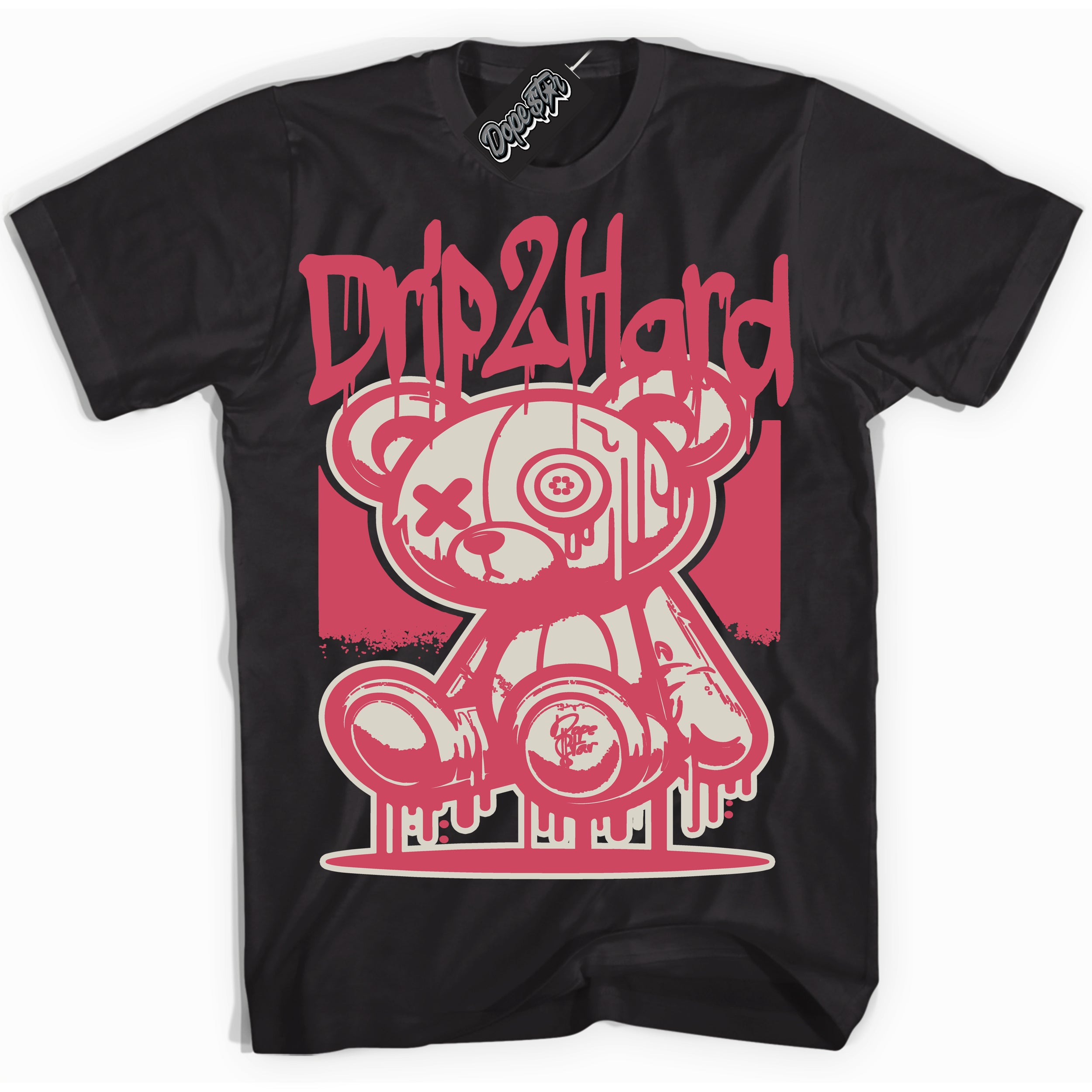 Cool Black Shirt with “Drip 2 Hard” design that perfectly matches Next Nature Aster Pink Dunk.