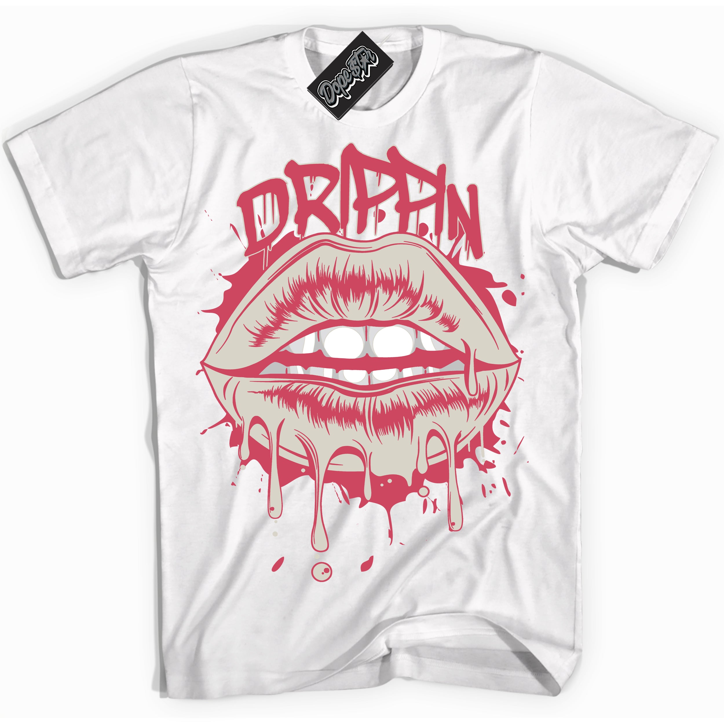 Cool White Shirt with “Drippin” design that perfectly matches Next Nature Aster Pink Dunk.