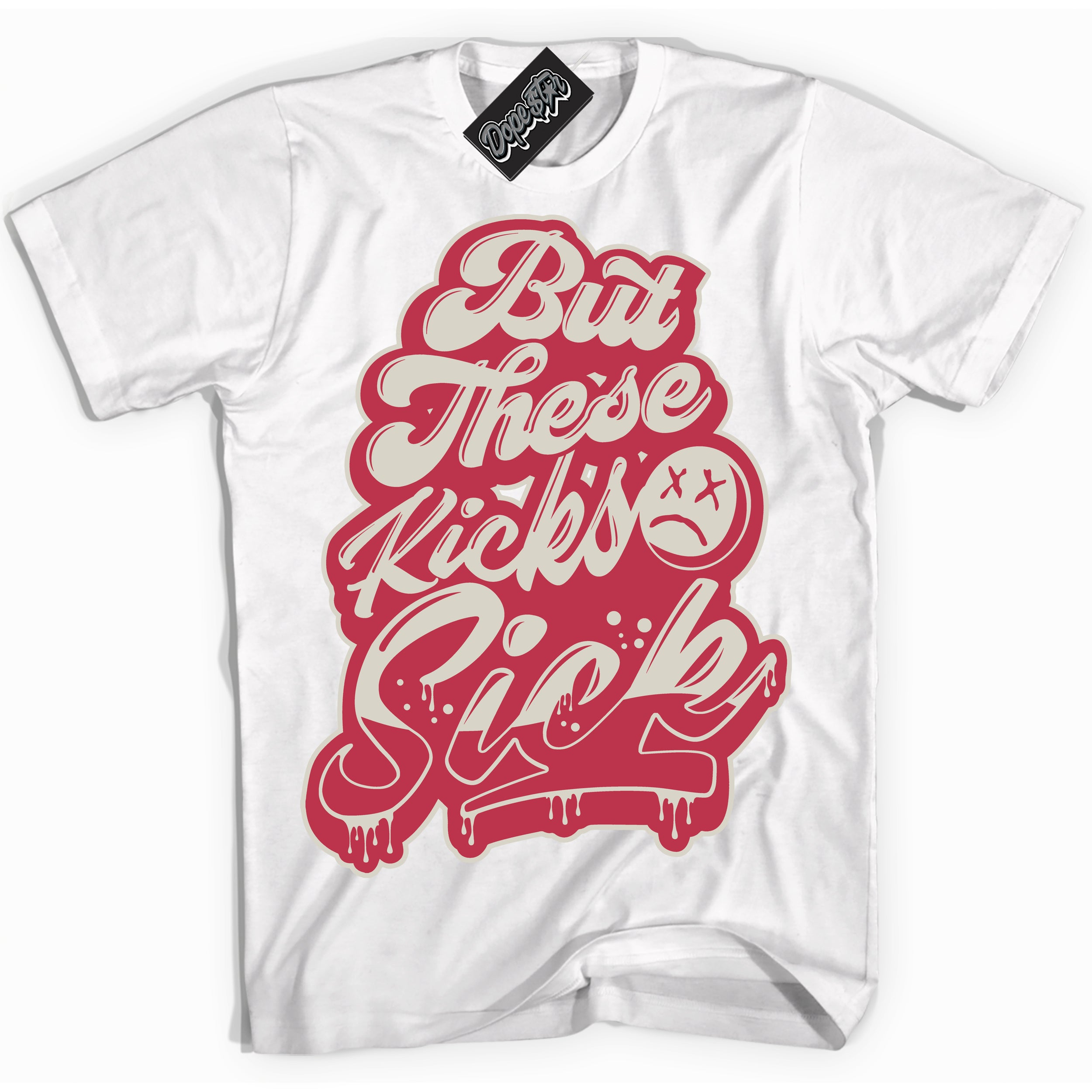 Cool White Shirt with “Kick Sick” design that perfectly matches Next Nature Aster Pink Dunk.