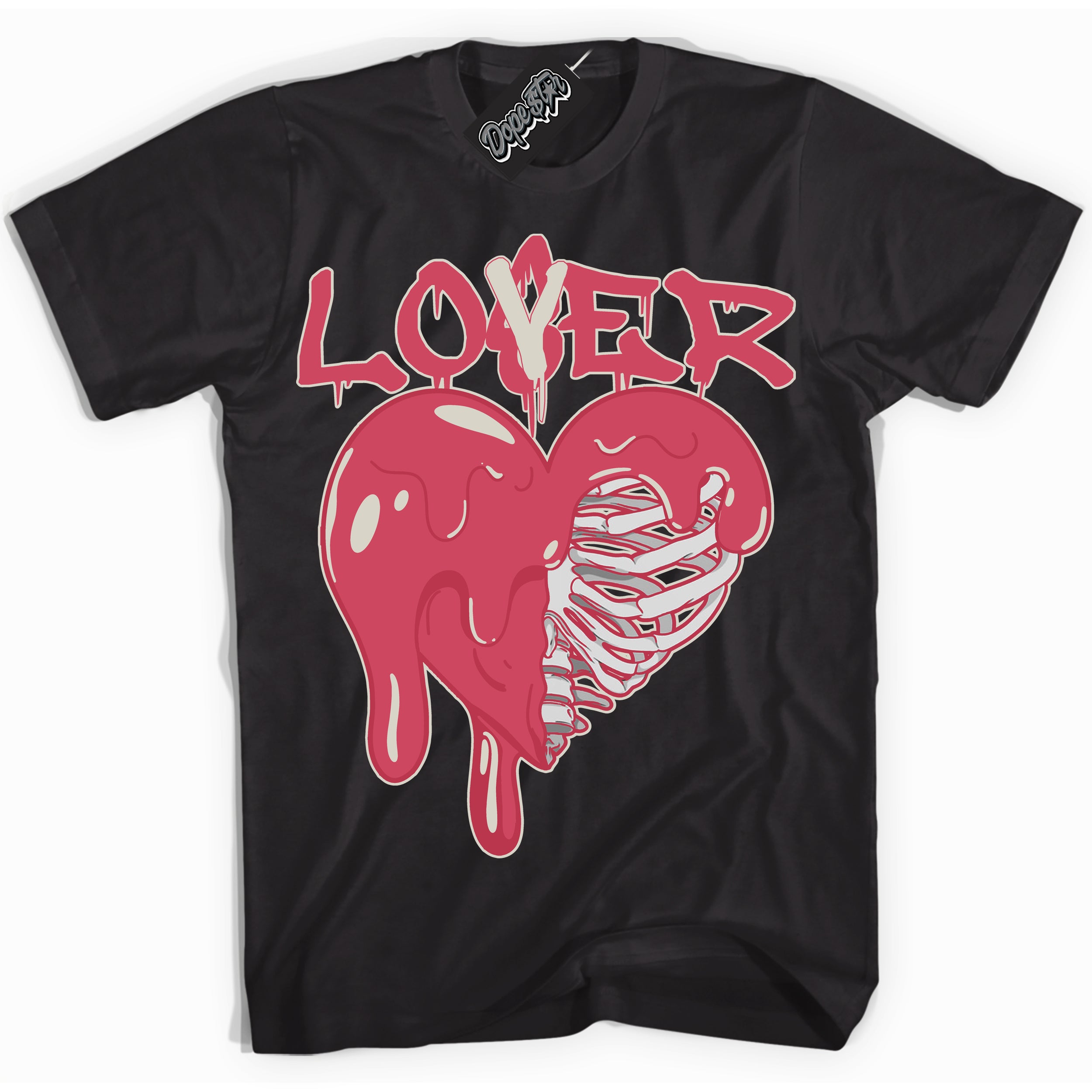 Cool Black Shirt with “Lover Loser” design that perfectly matches Next Nature Aster Pink Dunk.