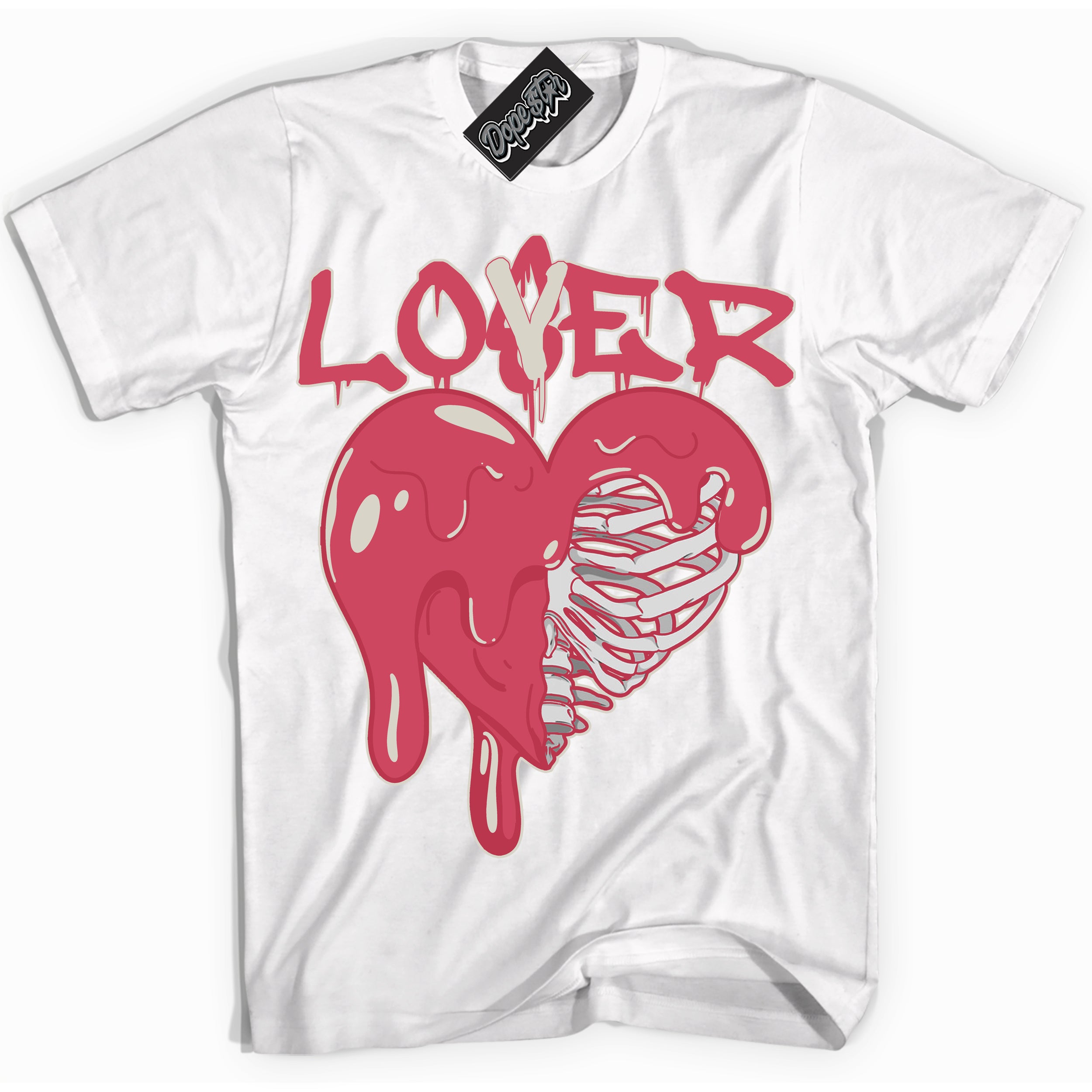 Cool White Shirt with “Lover Loser” design that perfectly matches Next Nature Aster Pink Dunk.