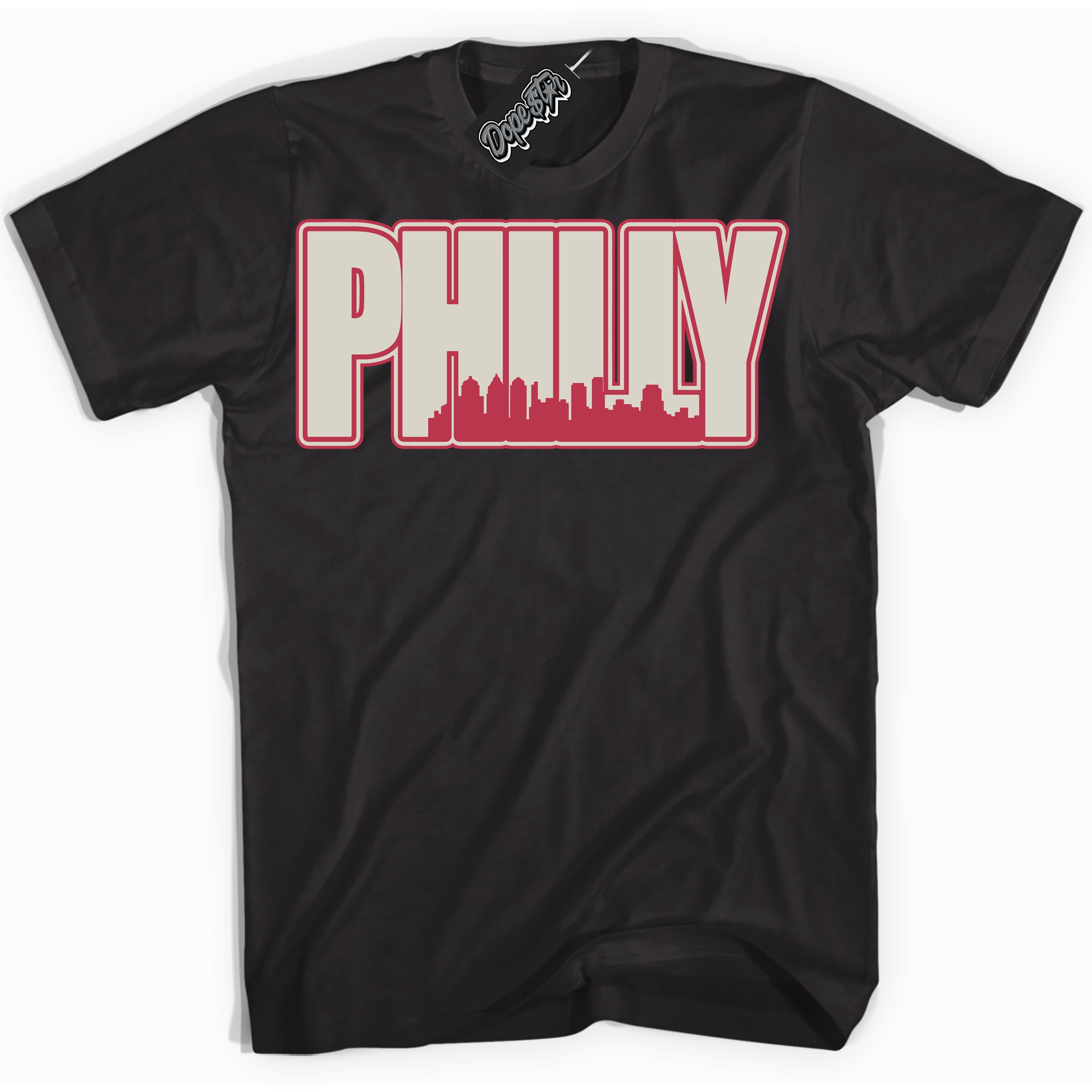 Cool Black Shirt with “Philly” design that perfectly matches Next Nature Aster Pink Dunk.