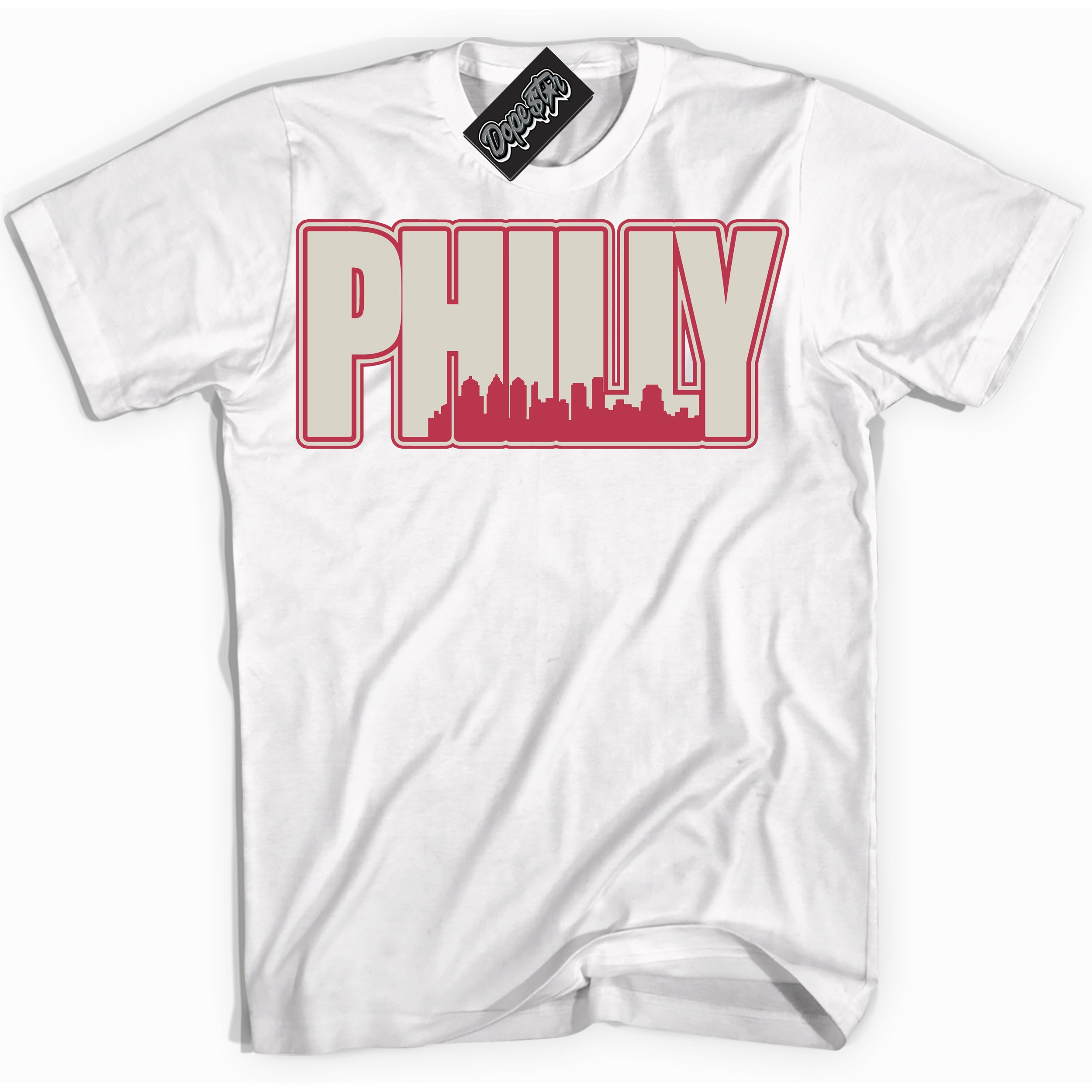 Cool White Shirt with “Philly” design that perfectly matches Next Nature Aster Pink Dunk.