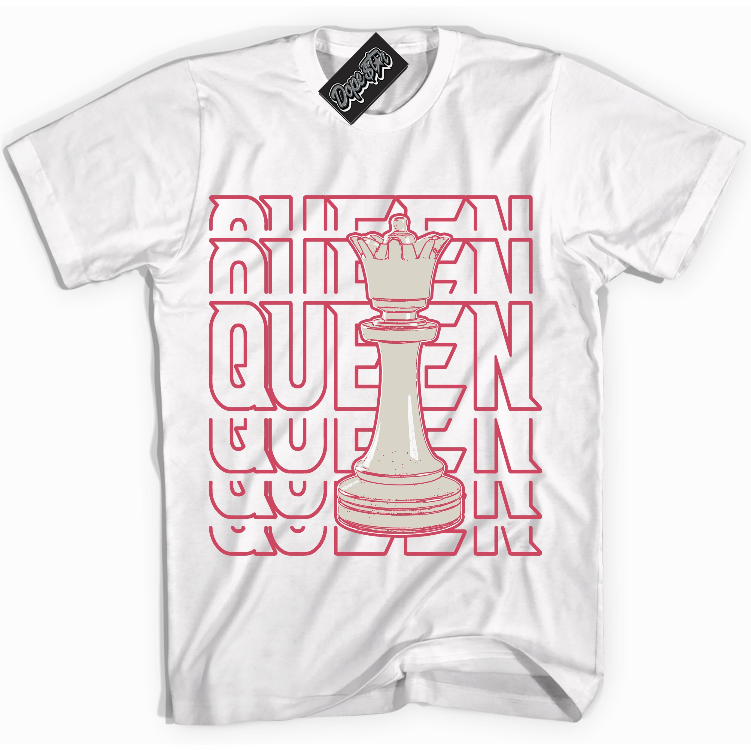 Cool White Shirt with “Queen Chess” design that perfectly matches Next Nature Aster Pink Dunk.