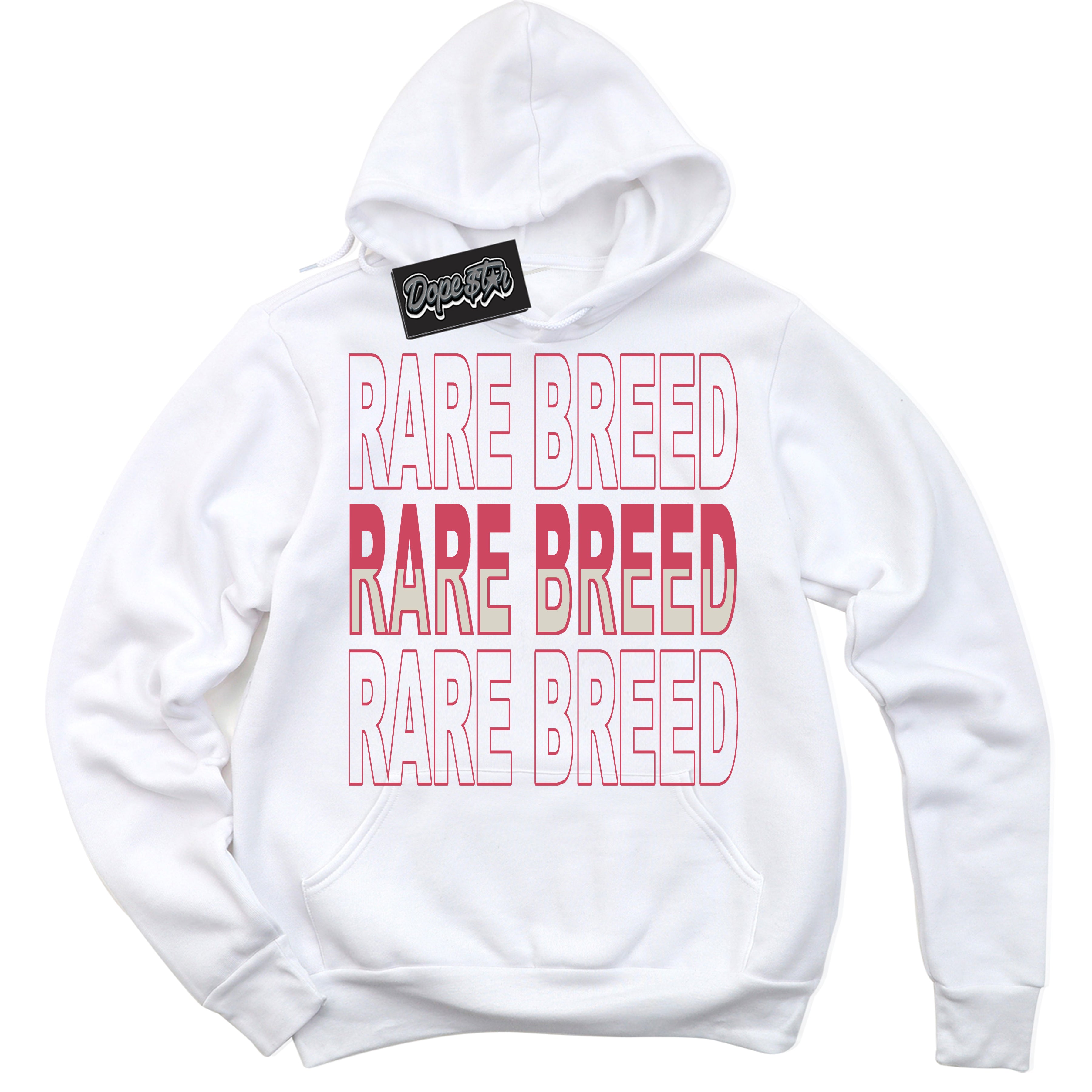 Cool White Hoodie with “Rare Breed” design that Perfectly Matches Next Nature Aster Pink Dunk.