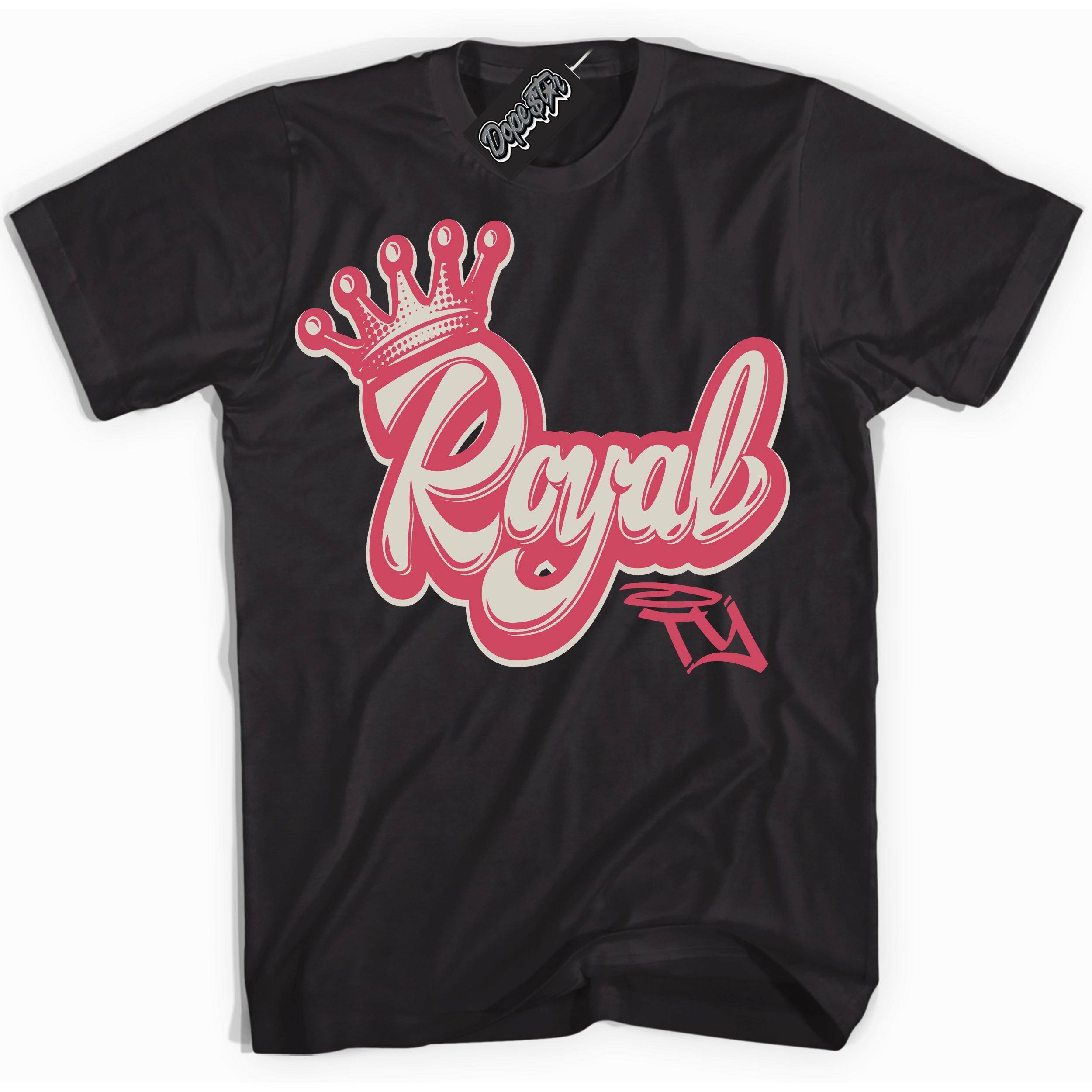 Cool Black Shirt with “Royalty” design that perfectly matches Next Nature Aster Pink Dunk.