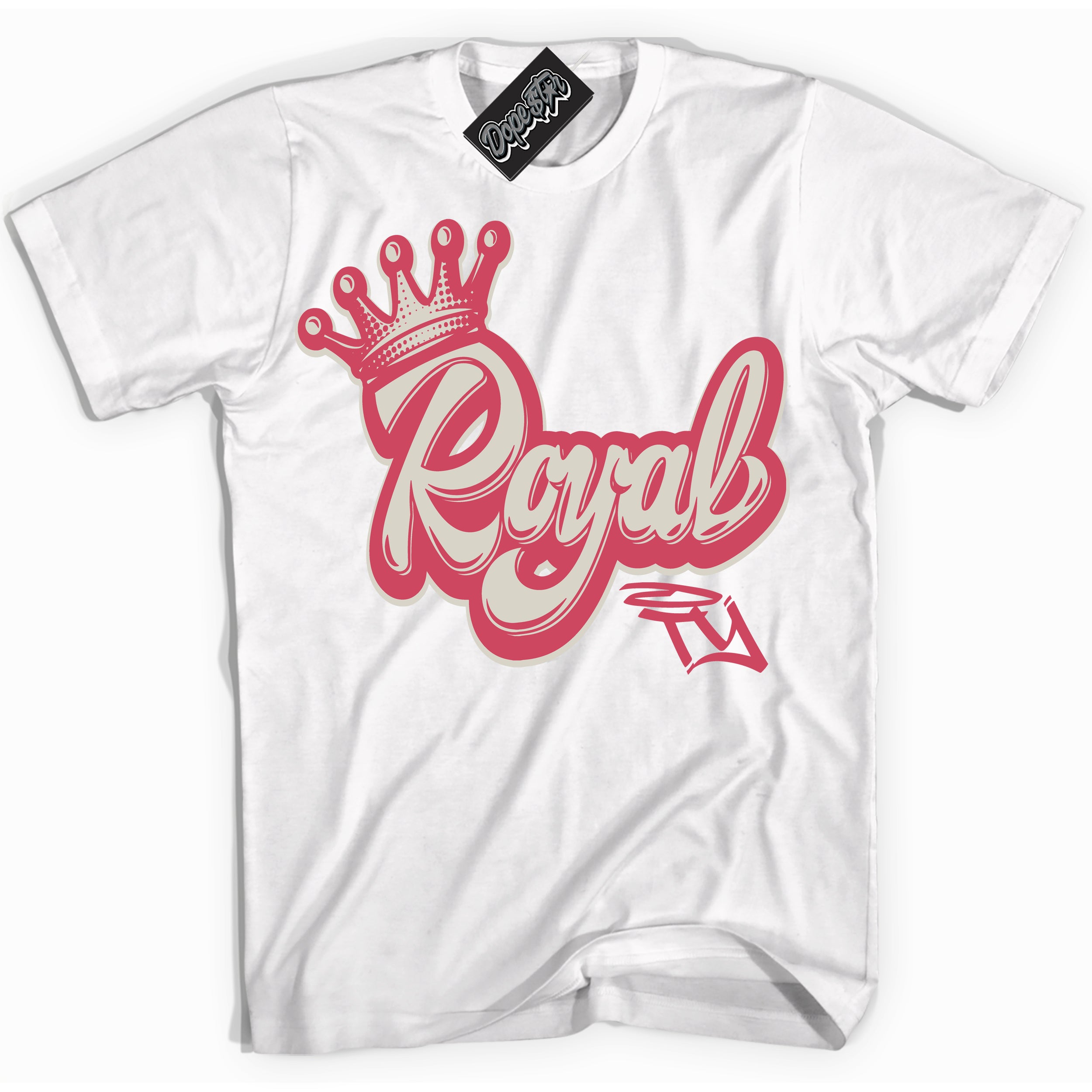 Cool White Shirt with “Royalty” design that perfectly matches Next Nature Aster Pink Dunk.