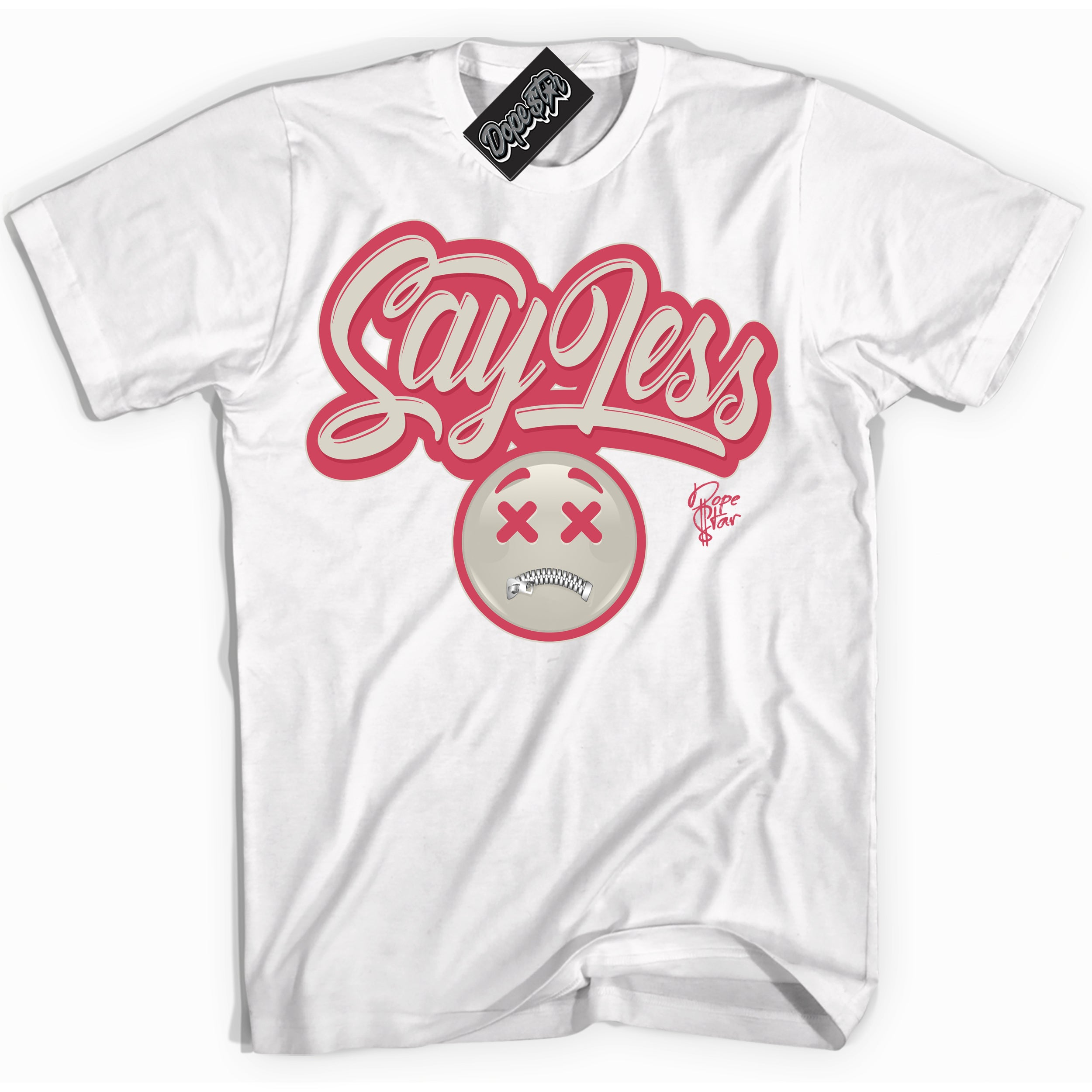 Cool White Shirt with “Say Less” design that perfectly matches Next Nature Aster Pink Dunk.