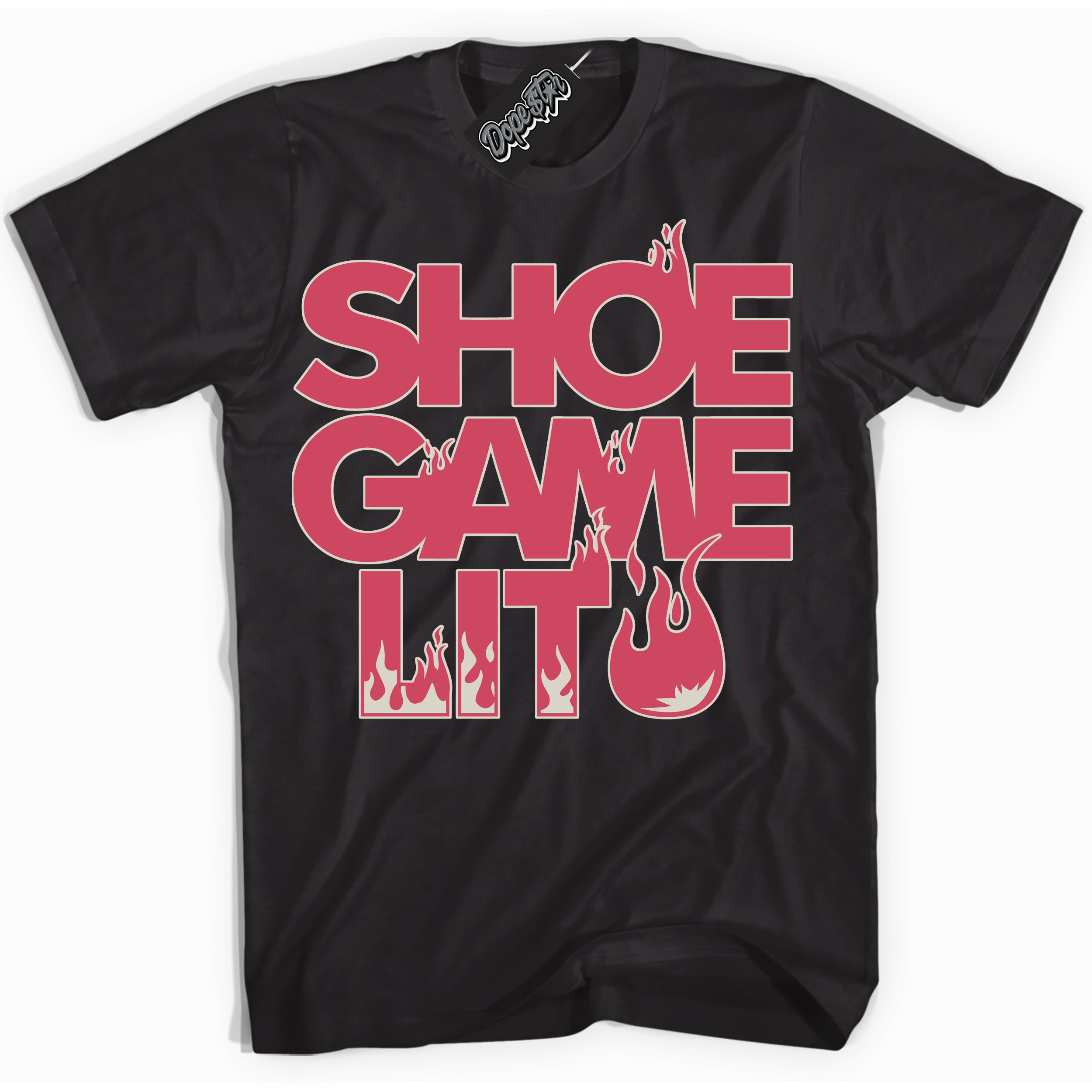 Cool Black Shirt with “Shoe Game Lit” design that perfectly matches Next Nature Aster Pink Dunk.