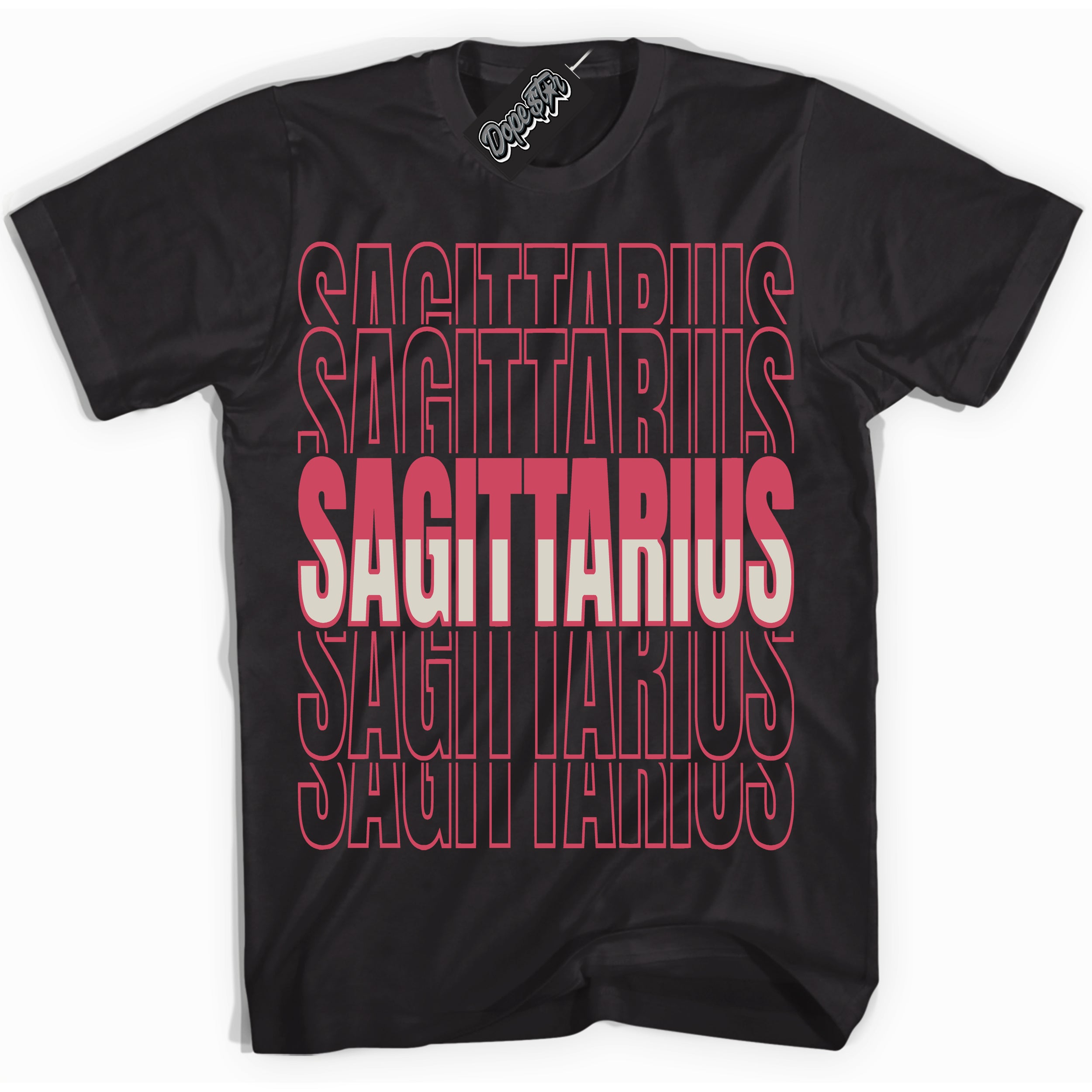 Cool Black Shirt with “Sagittarius” design that perfectly matches Next Nature Aster Pink Dunk.