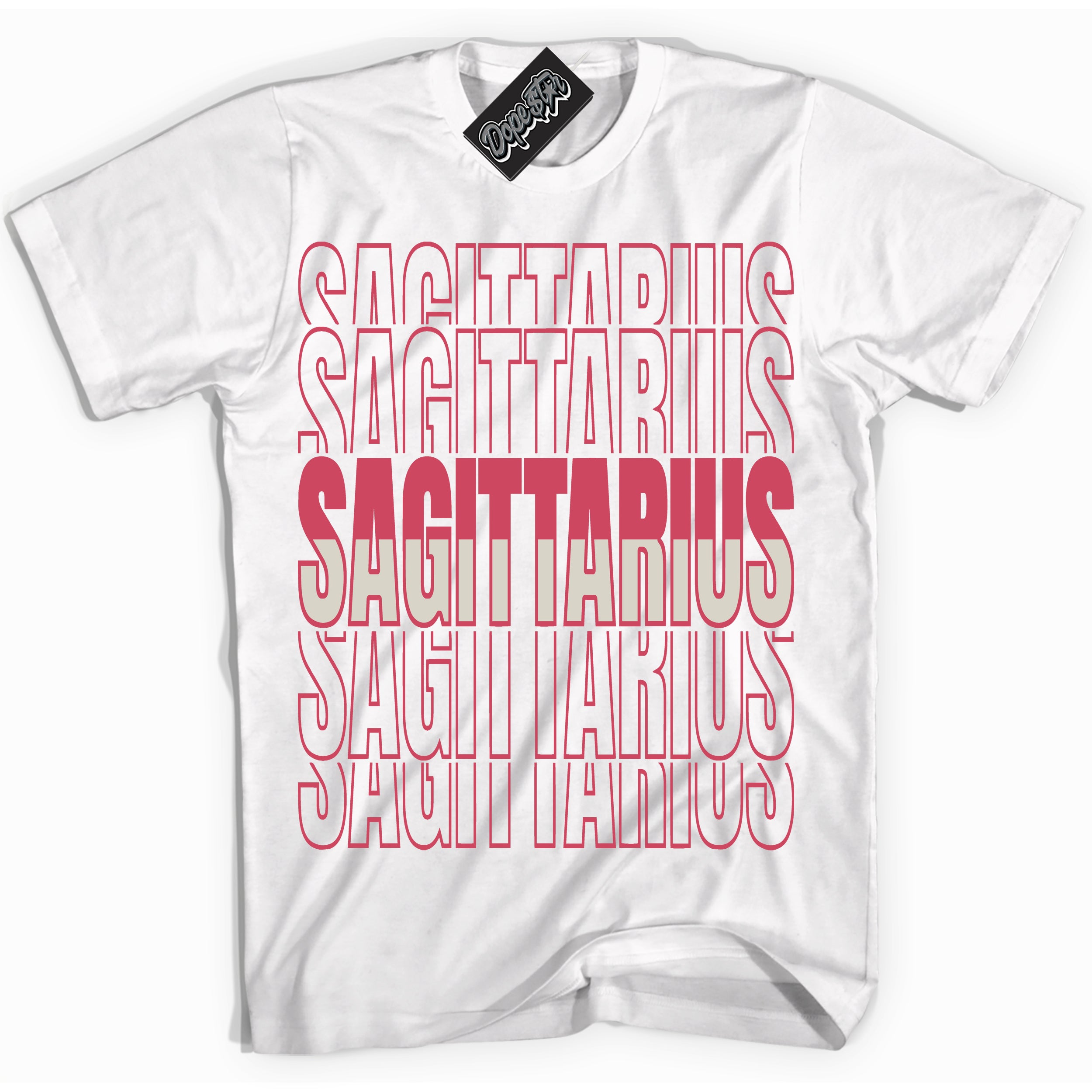 Cool White Shirt with “Sagittarius” design that perfectly matches Next Nature Aster Pink Dunk.