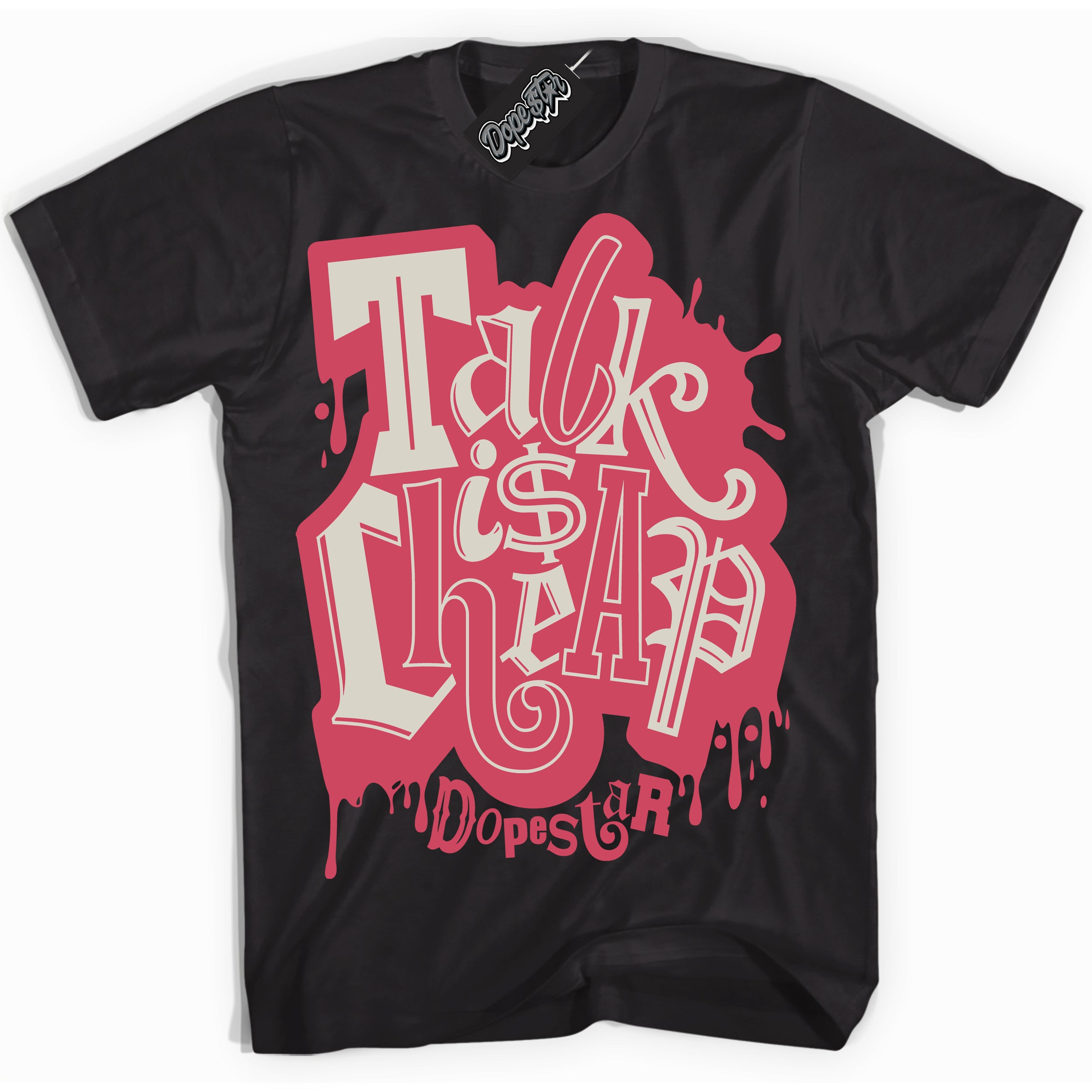 Cool Black Shirt with “Talk Is Cheap” design that perfectly matches Next Nature Aster Pink Dunk.