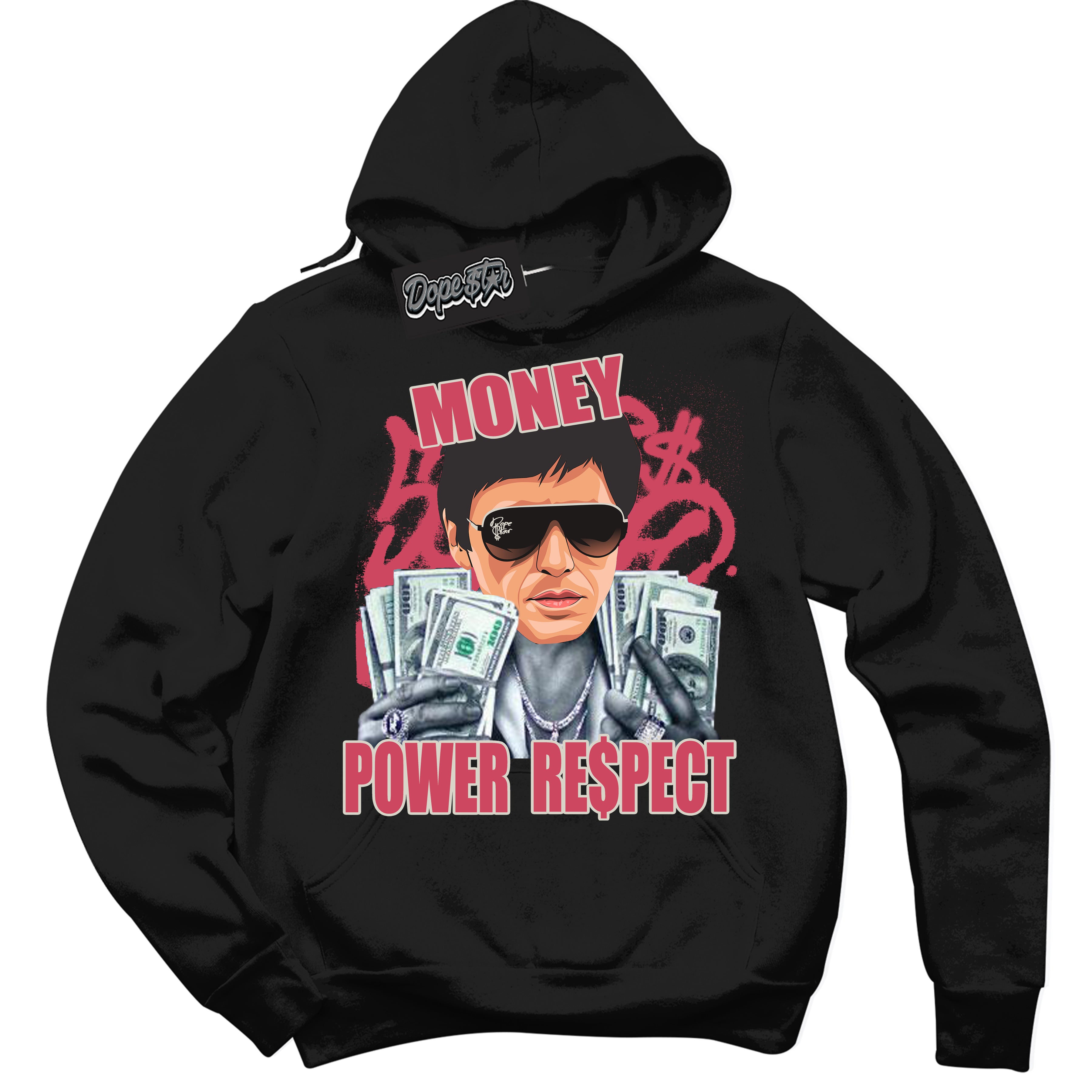 Cool Black Hoodie with “Tony Montana” design that Perfectly Matches Next Nature Aster Pink Dunk.