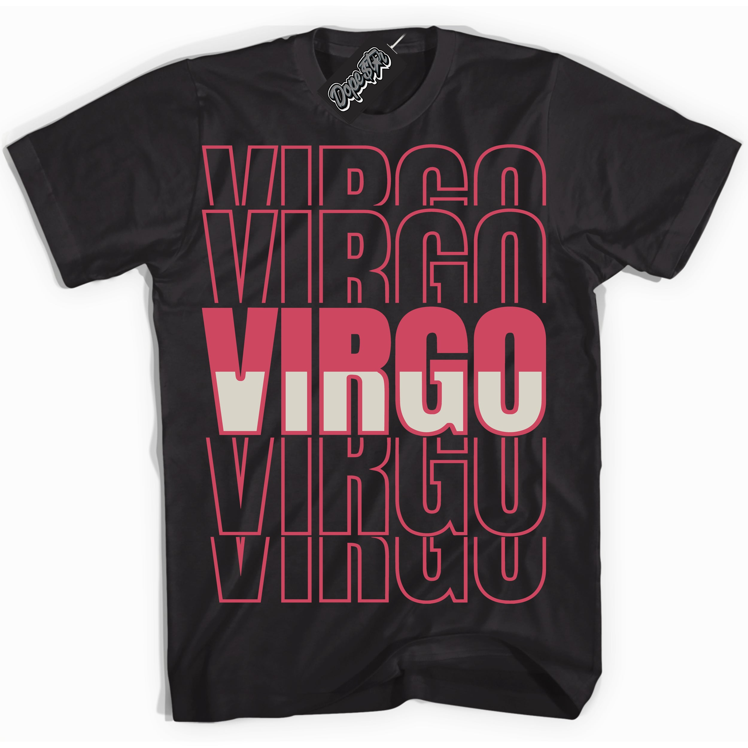 Cool Black Shirt with “Virgo” design that perfectly matches Next Nature Aster Pink Dunk.