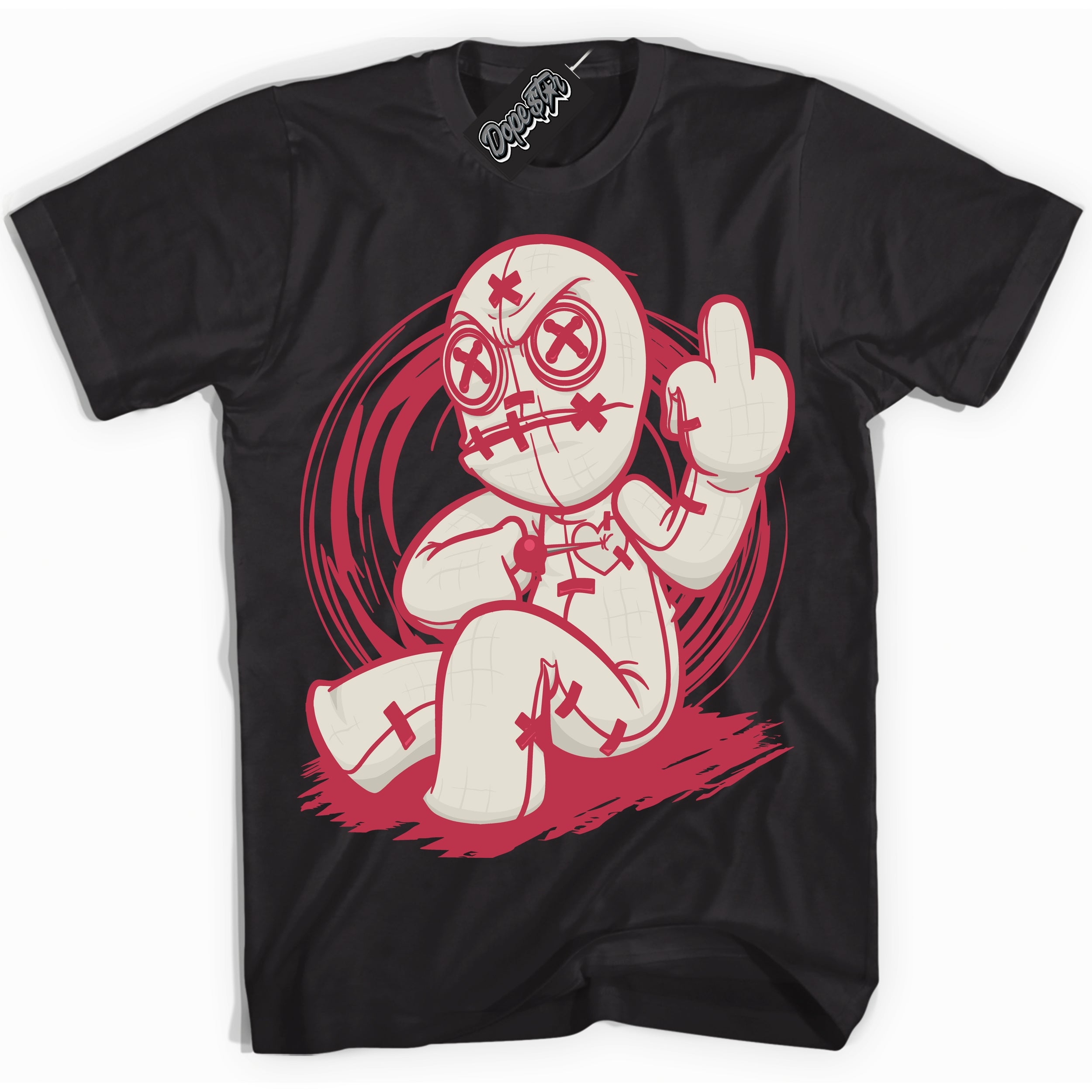 Cool Black Shirt with “Voodoo Doll” design that perfectly matches Next Nature Aster Pink Dunk.