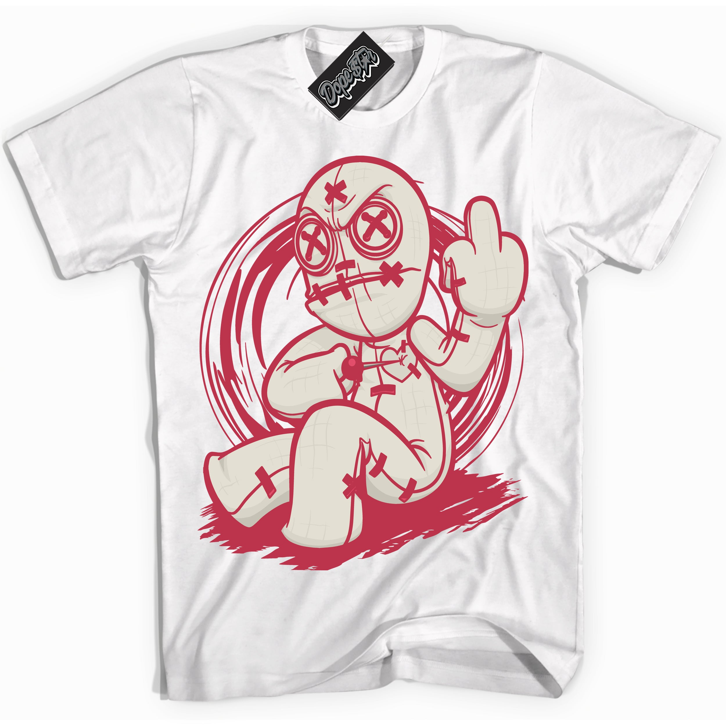 Cool White Shirt with “Voodoo Doll” design that perfectly matches Next Nature Aster Pink Dunk.