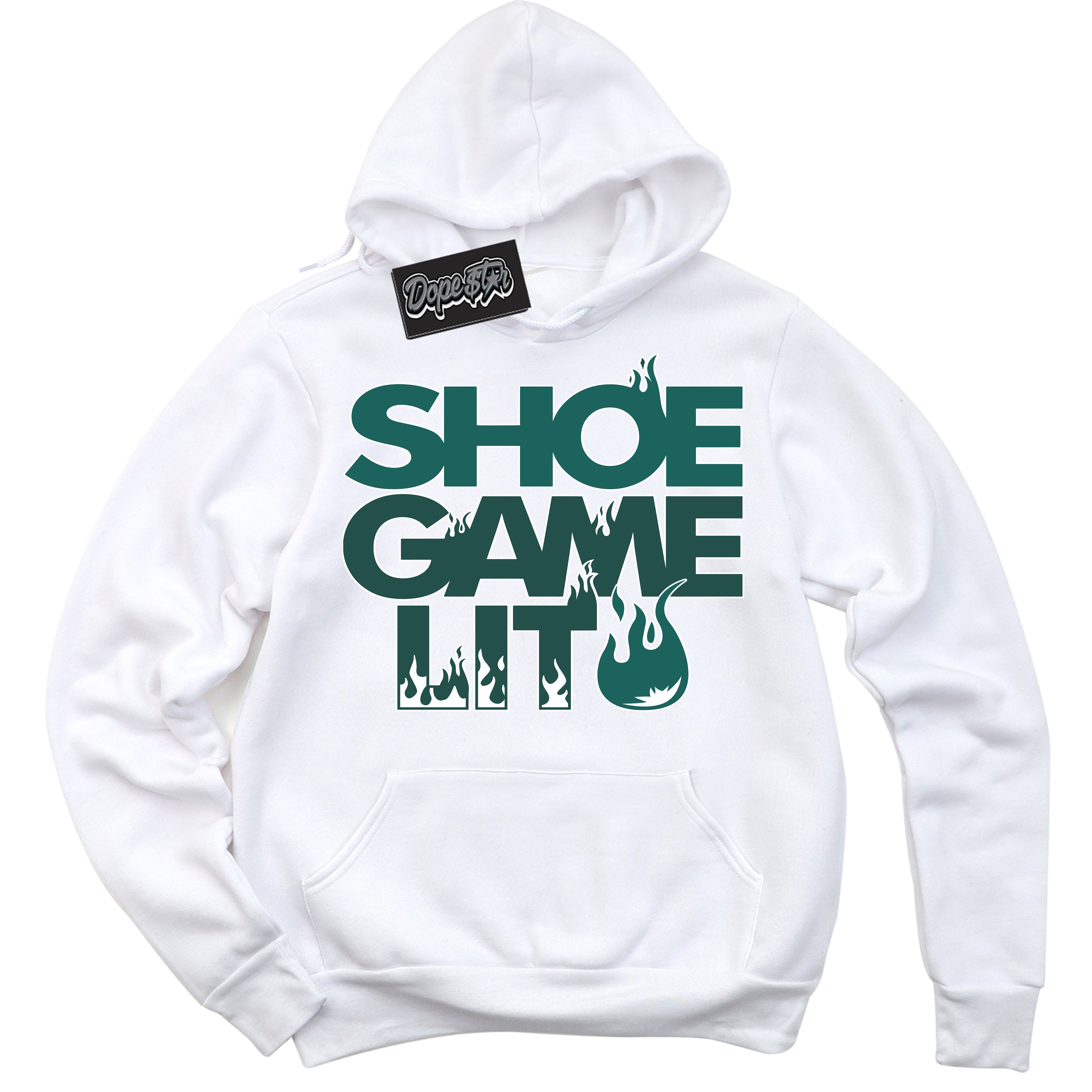 Cool White Hoodie with “ Shoe Game Lit '' design that Perfectly Matches  Next Nature Bicoastal Sneakers.