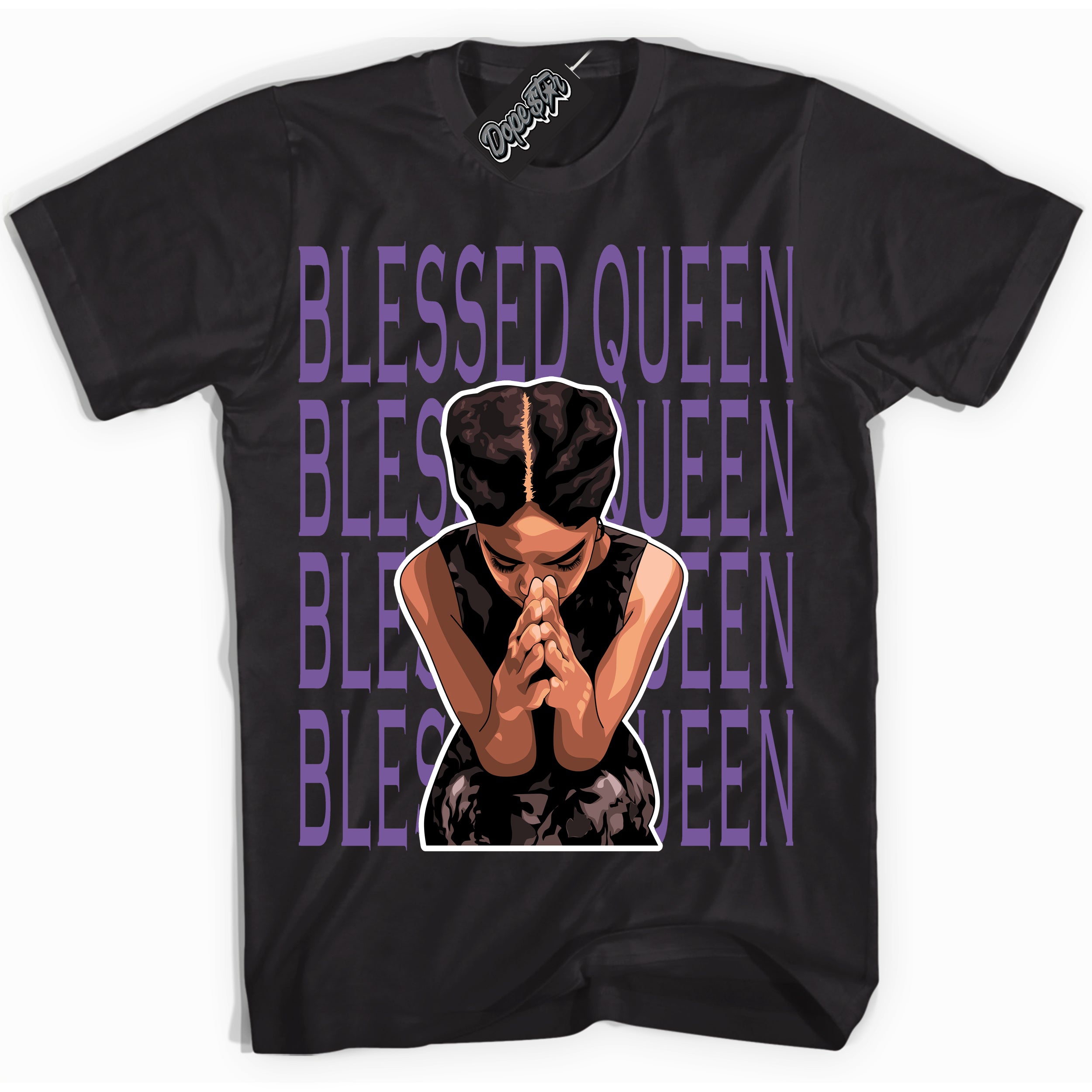 Cool Black Shirt with “Blessed Queen” design that perfectly matches Next Nature Black Raspberry.