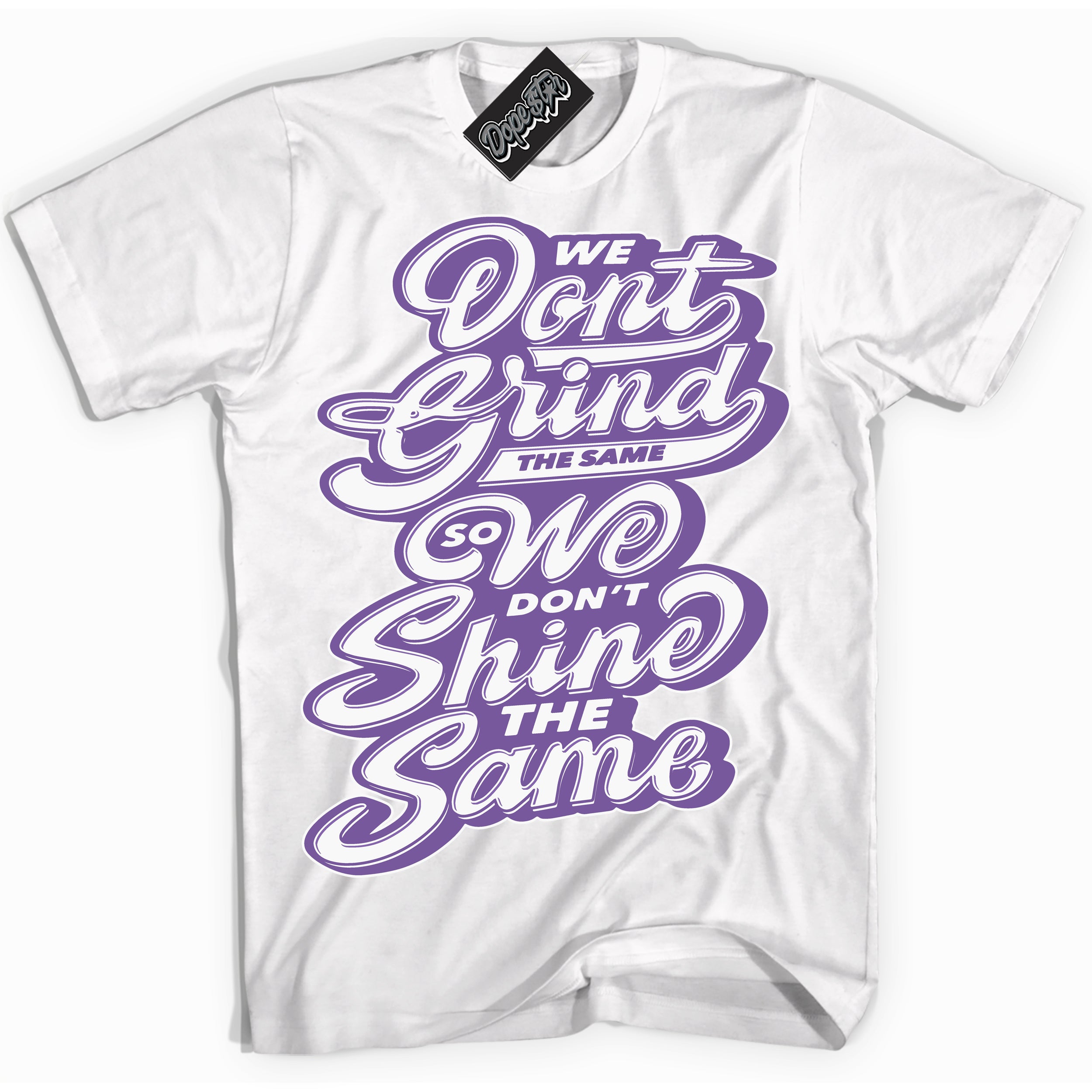 Cool White Shirt with “Grind Shine” design that perfectly matches Next Nature Black Raspberry.