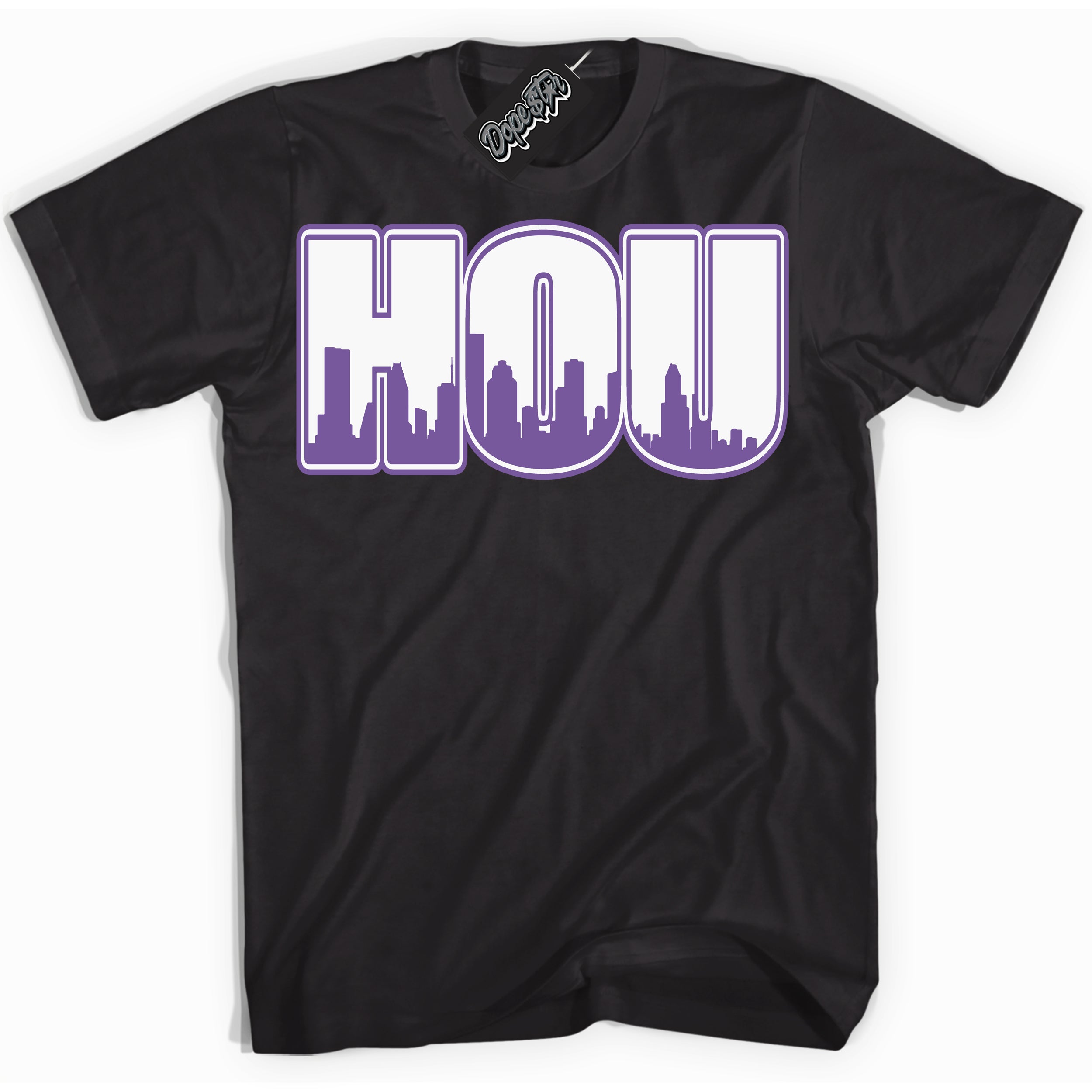 Cool Black Shirt with “Houston” design that perfectly matches Next Nature Black Raspberry.