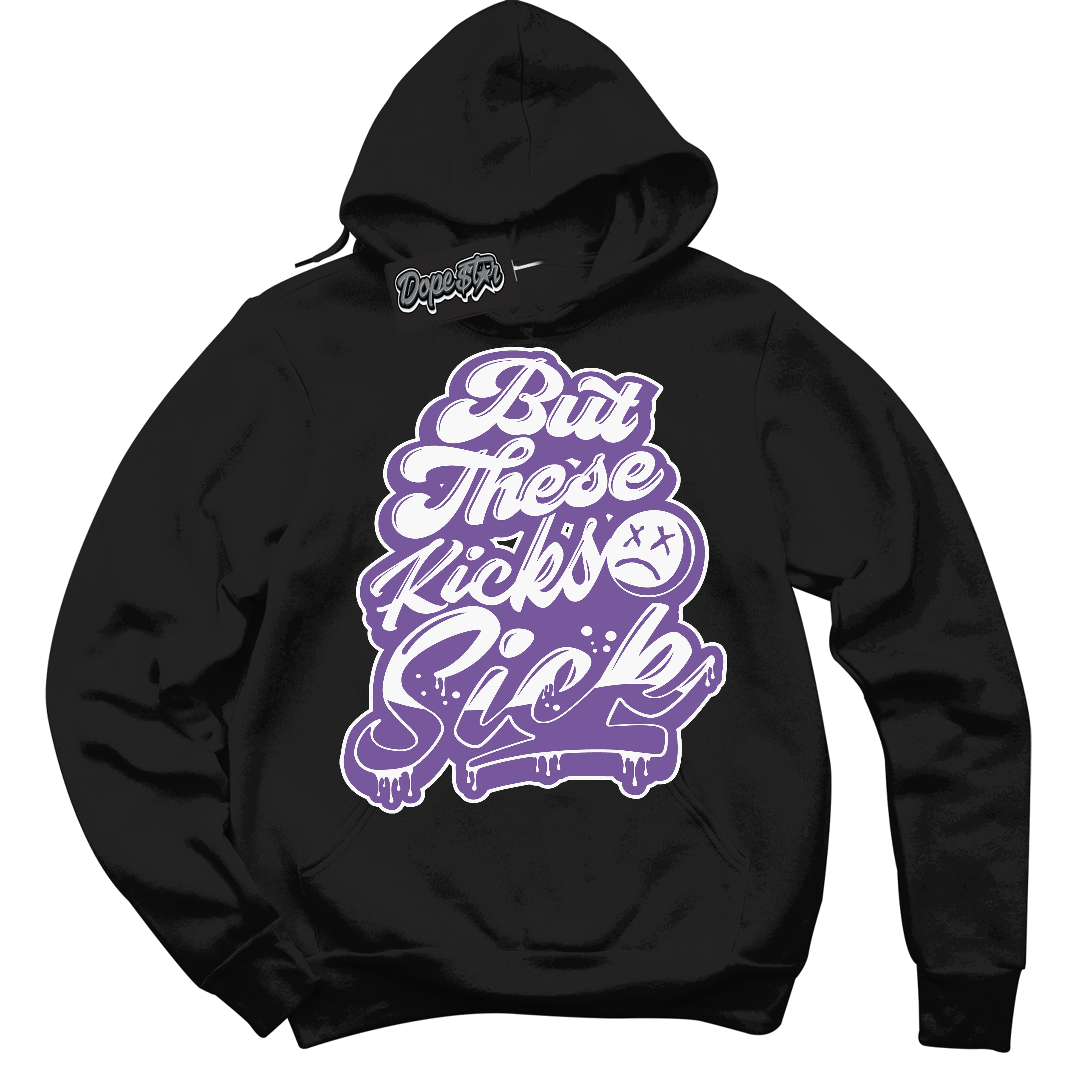 Cool Black Hoodie with “Kick Sick” design that Perfectly Matches Next Nature Black Raspberry.