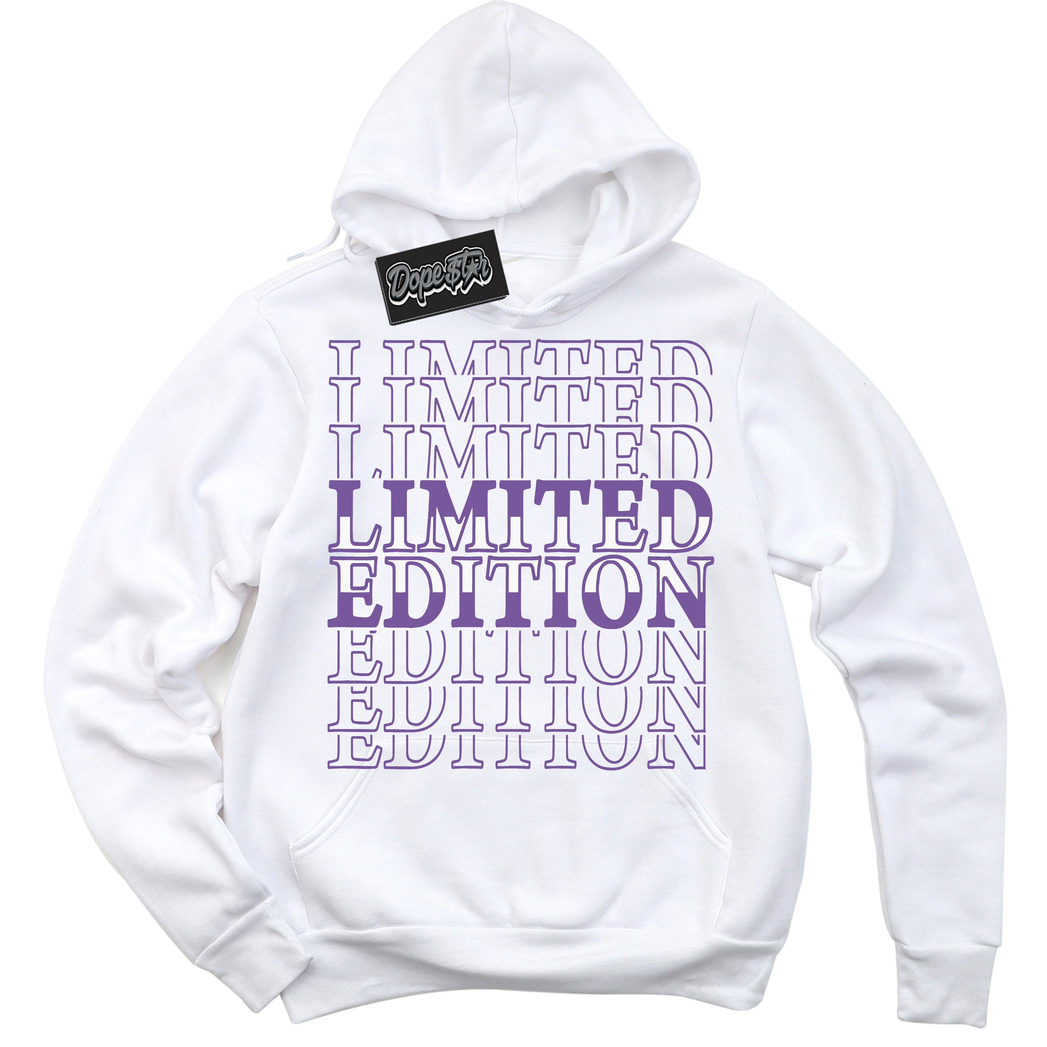 Cool White Hoodie with “Limited Edition” design that Perfectly Matches Next Nature Black Raspberry.