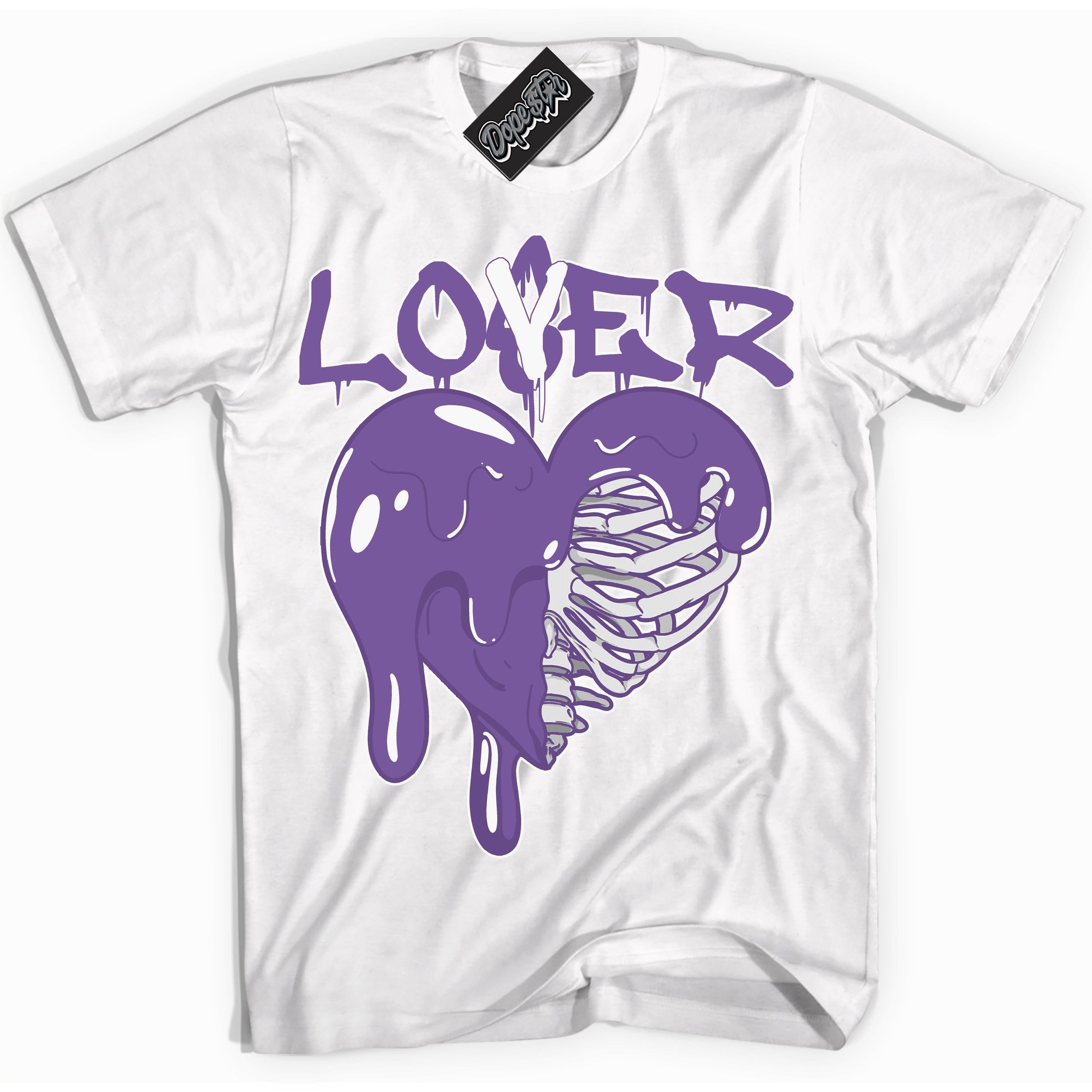 Cool White Shirt with “Lover Loser” design that perfectly matches Next Nature Black Raspberry.